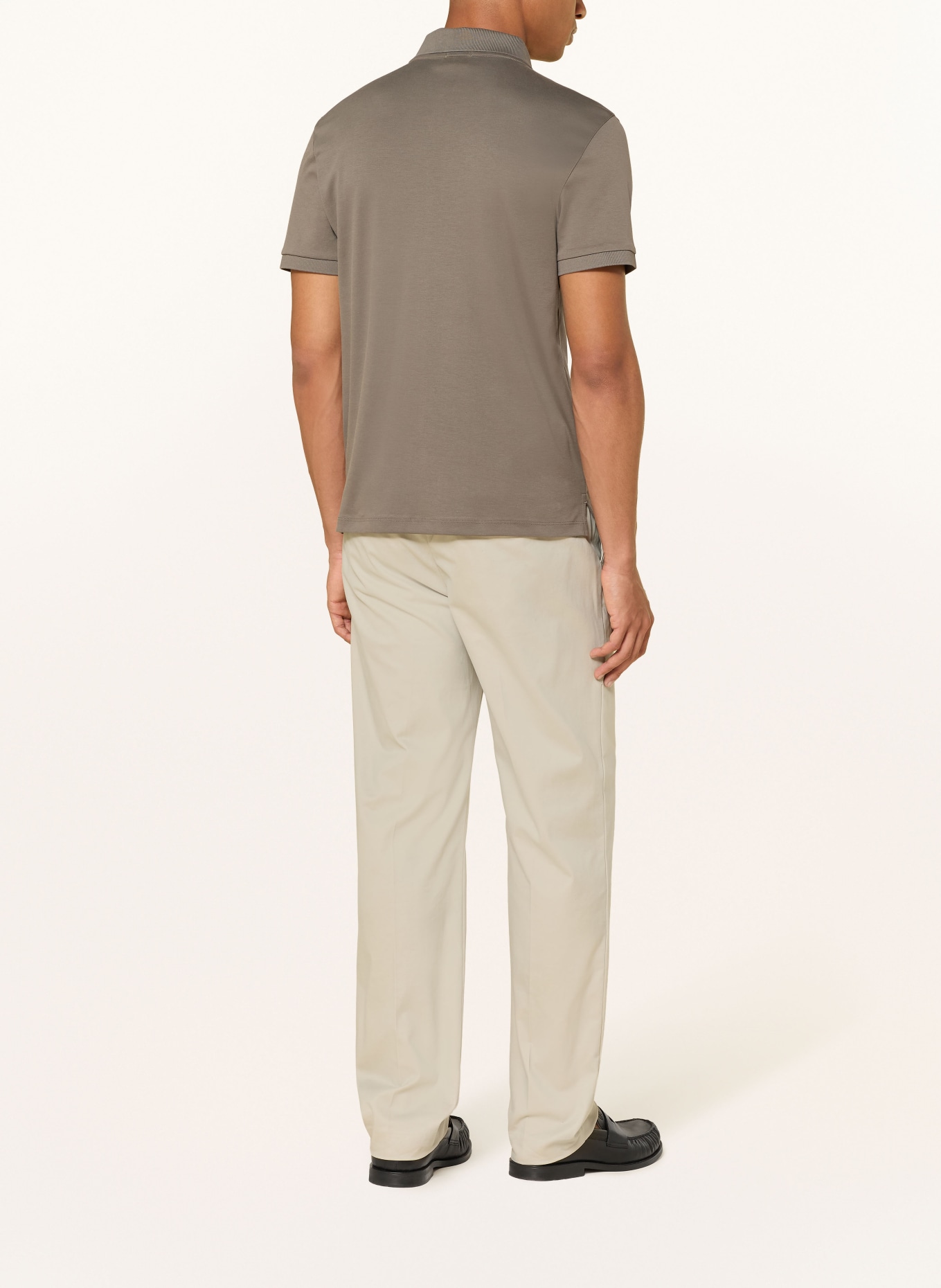 Calvin Klein Jerseyové polo tričko Slim Fit: KHAKI