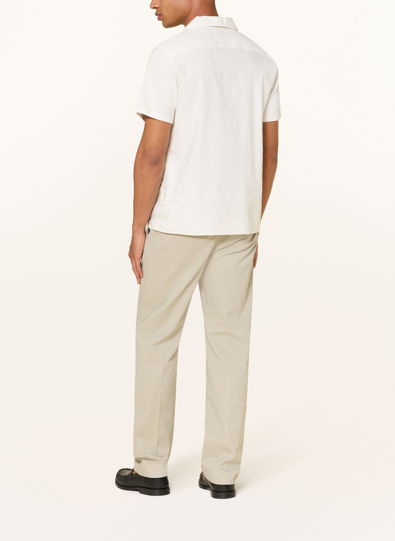 Calvin Klein Košile s krátkým rukávem Classic Fit s lněným vzorem: KRÉMOVÁ