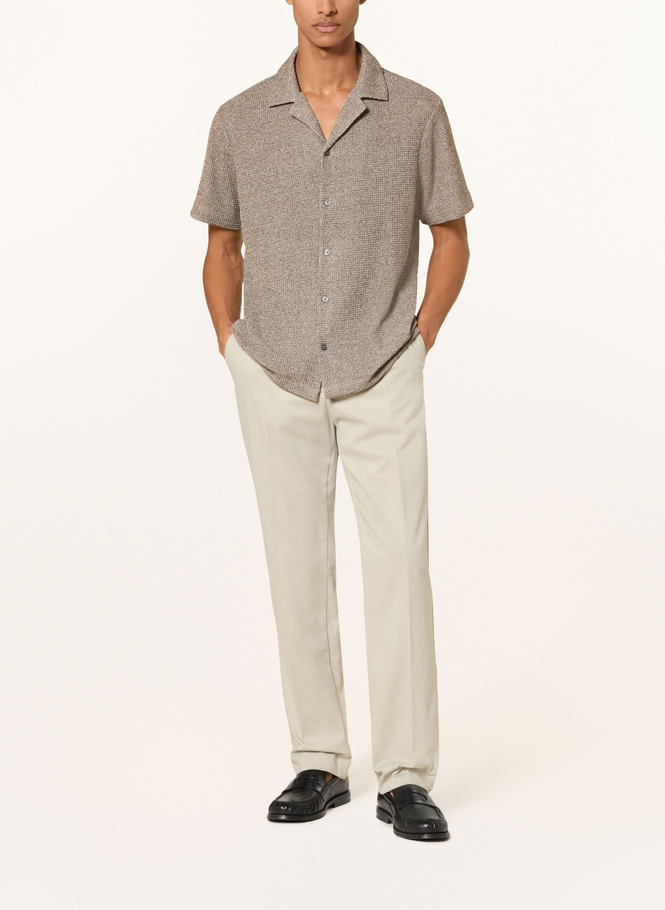 Calvin Klein Sweter z dzianiny o kroju regular fit: SZAROBRĄZOWY