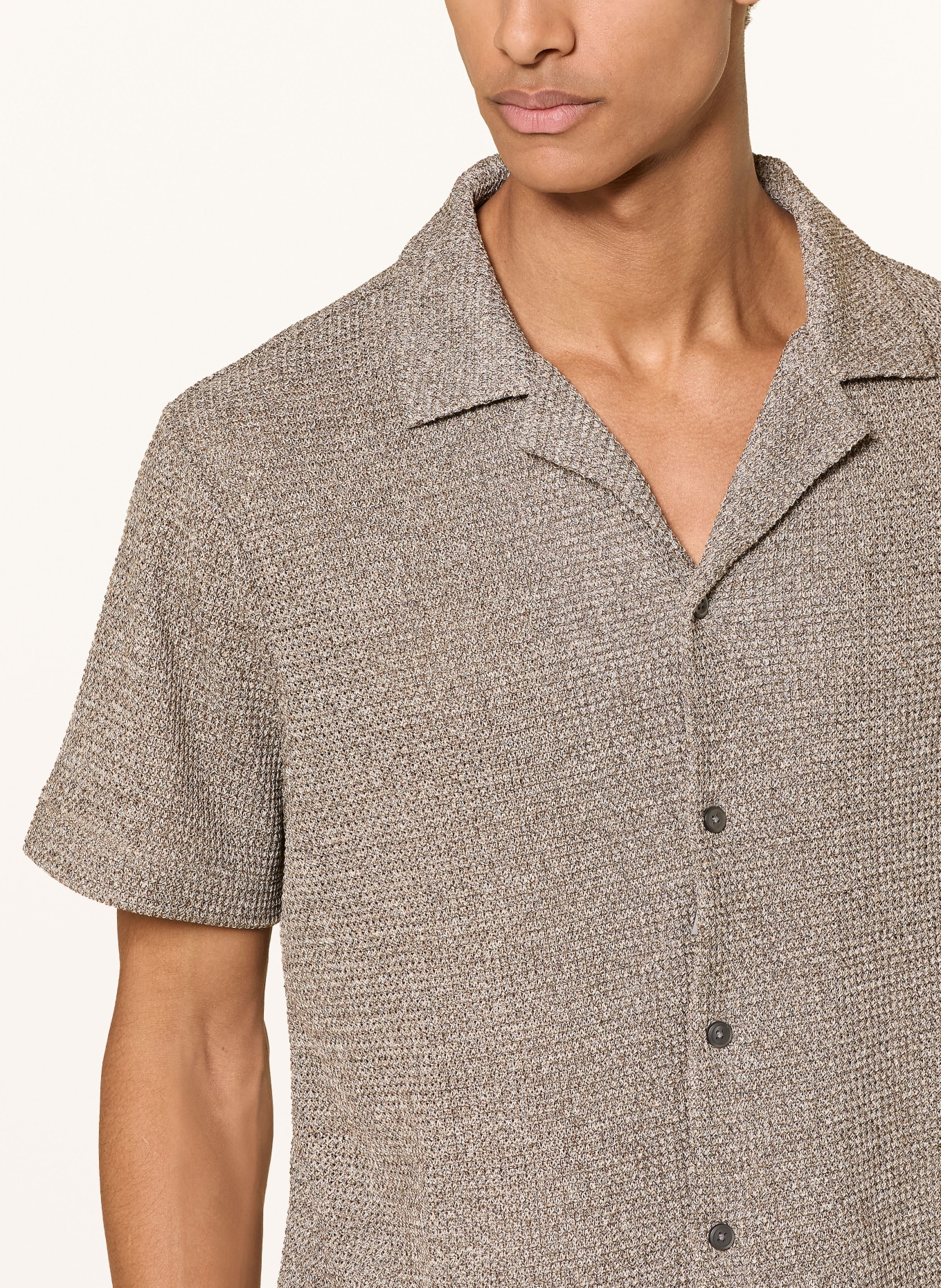 Calvin Klein Sweter z dzianiny o kroju regular fit: SZAROBRĄZOWY