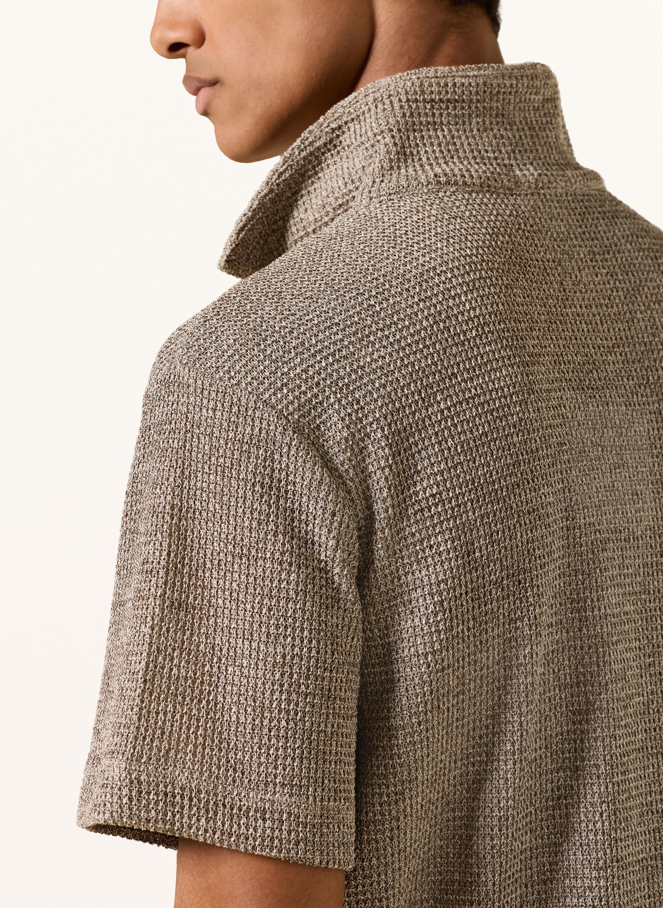 Calvin Klein Sweter z dzianiny o kroju regular fit: SZAROBRĄZOWY