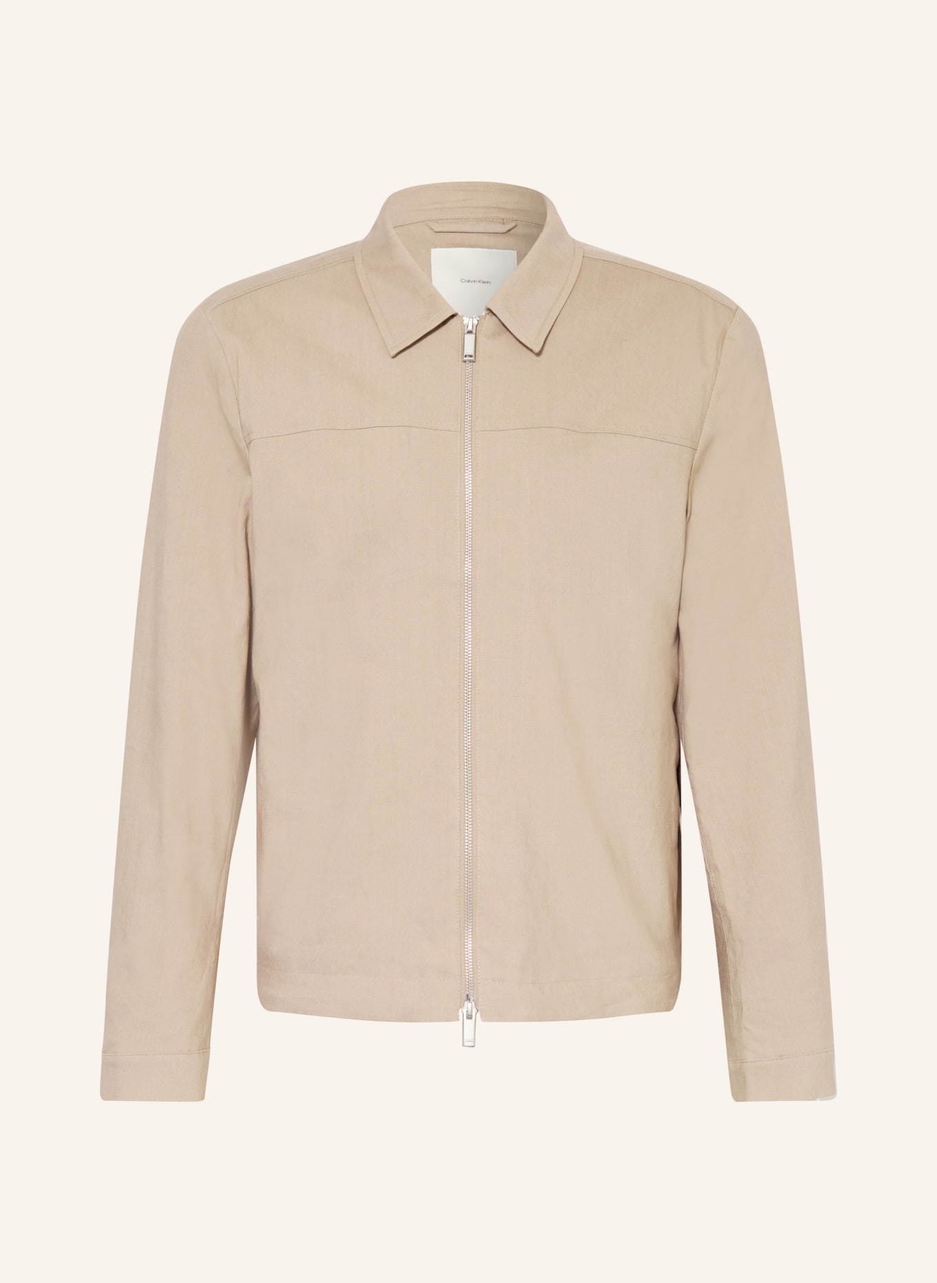 Calvin Klein Jacke mit Leinen: GRAU