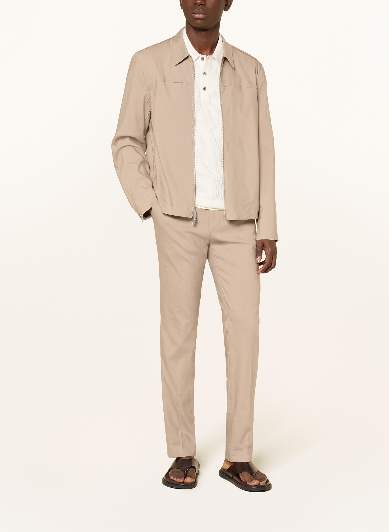 Calvin Klein Jacke mit Leinen: GRAU