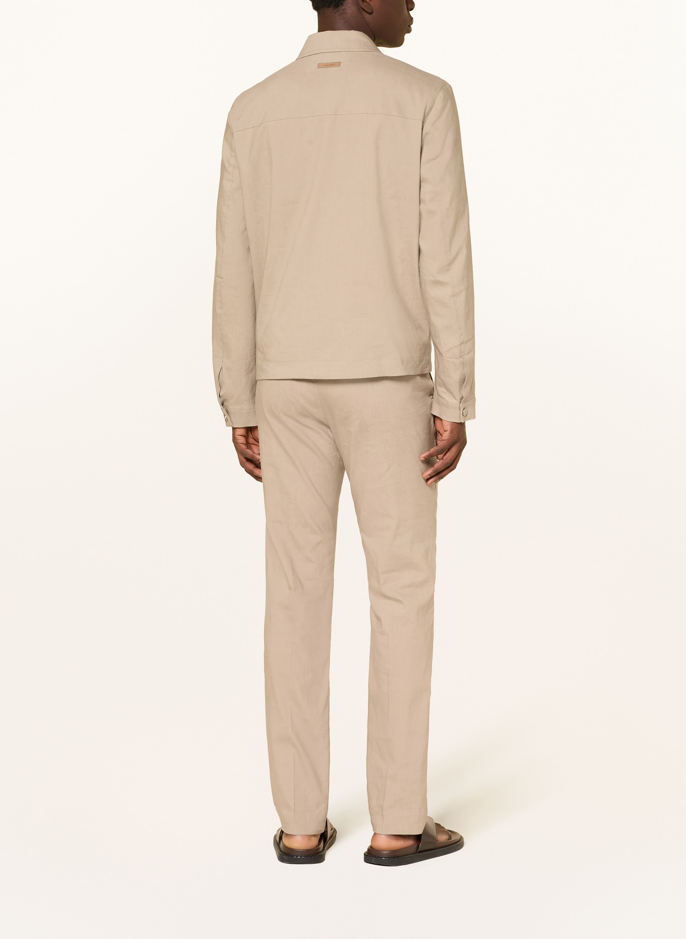 Calvin Klein Jacke mit Leinen: GRAU