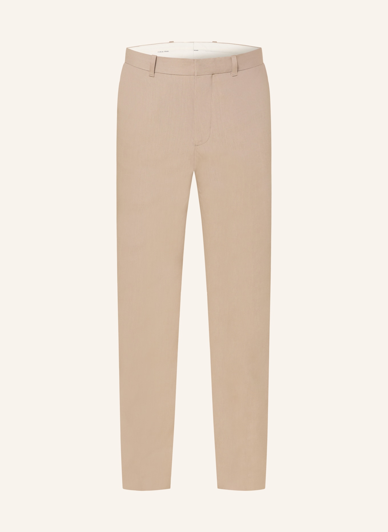Calvin Klein Chino Slim Fit mit Leinen: BEIGE