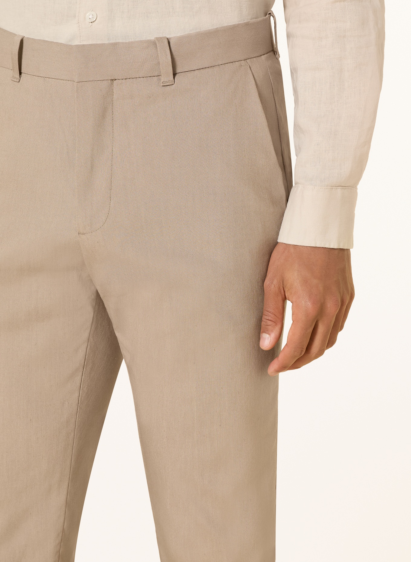 Calvin Klein Chino Slim Fit mit Leinen: BEIGE