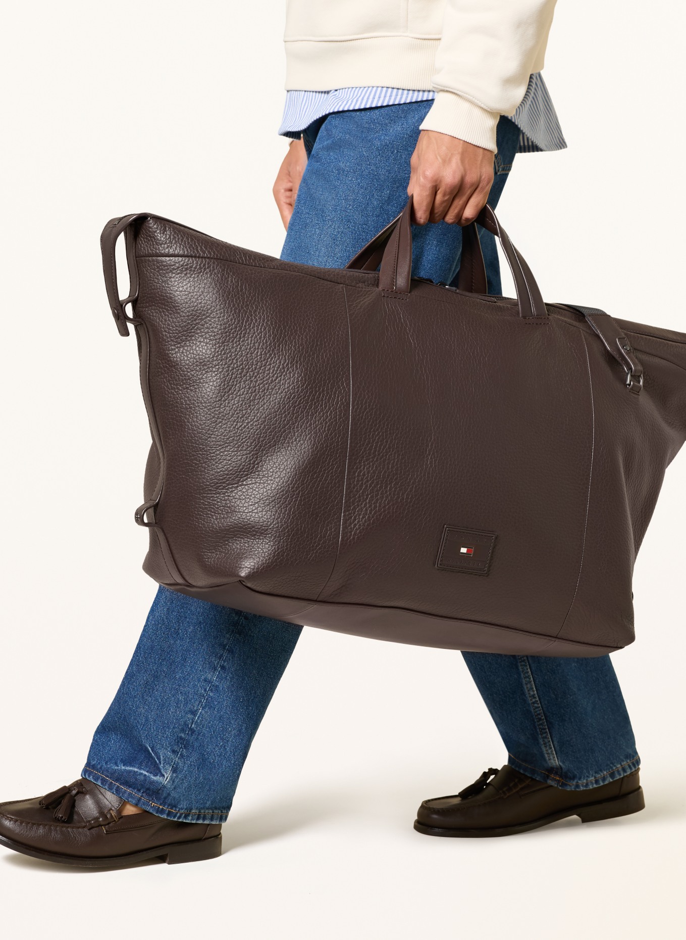 TOMMY HILFIGER Sac de voyage: MARRON FONCÉ