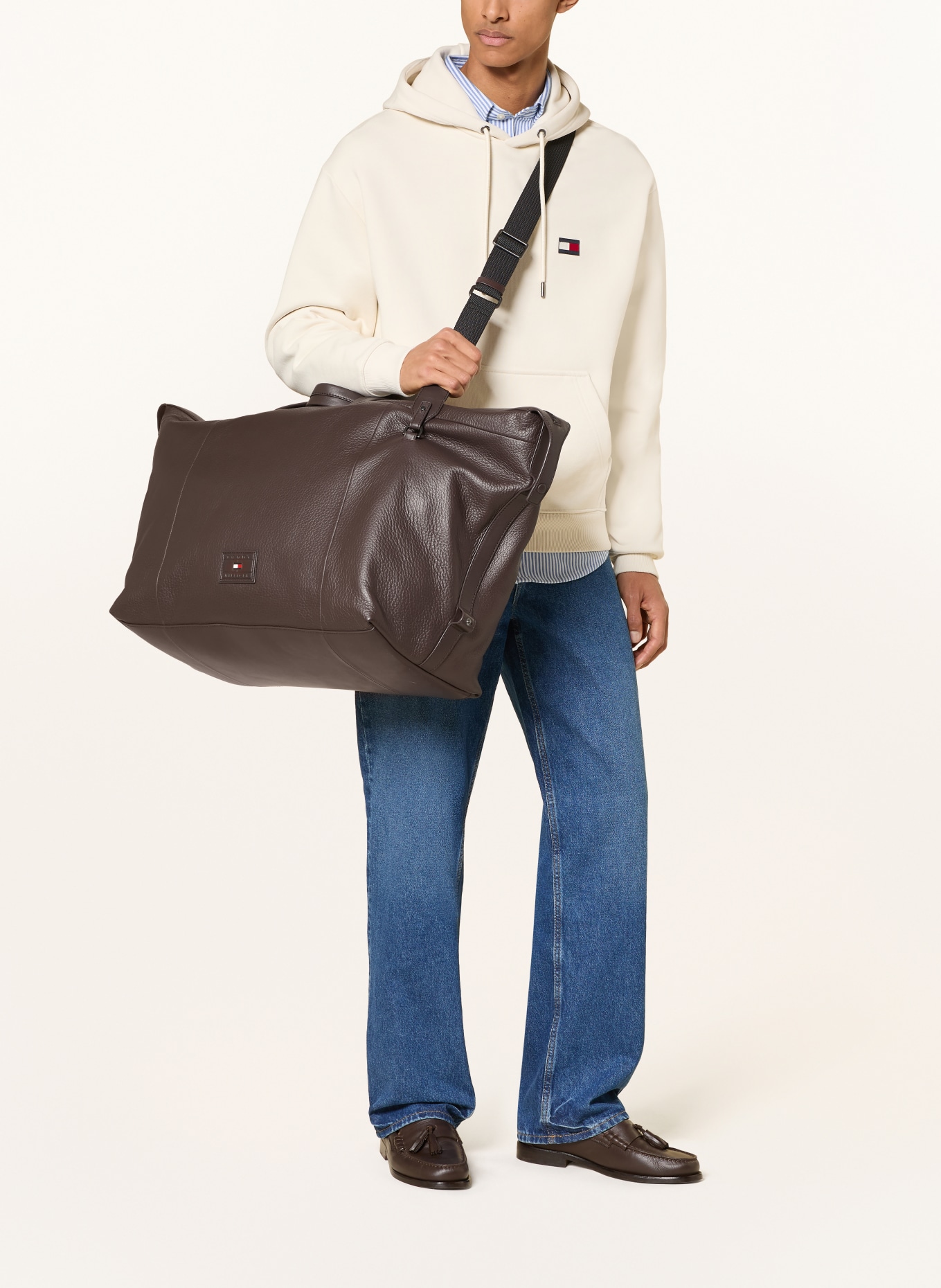 TOMMY HILFIGER Sac de voyage: MARRON FONCÉ