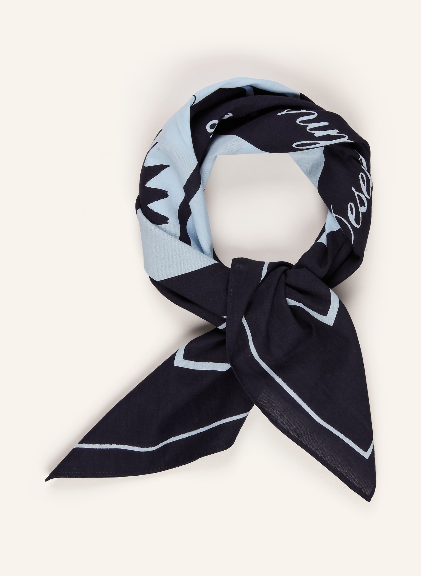 TOMMY HILFIGER Scarf: DARK BLUE / LIGHT BLUE