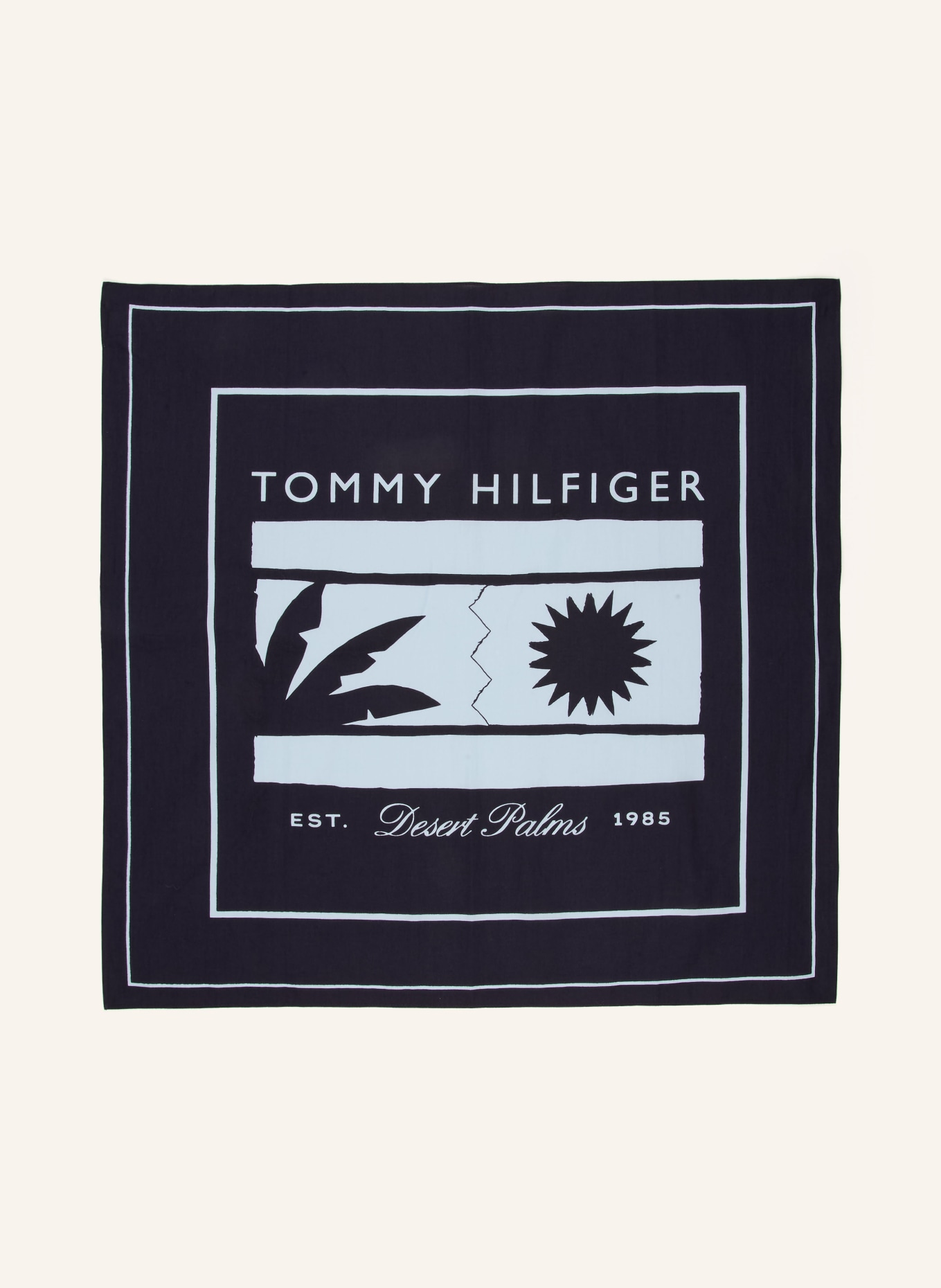 TOMMY HILFIGER Scarf: DARK BLUE / LIGHT BLUE