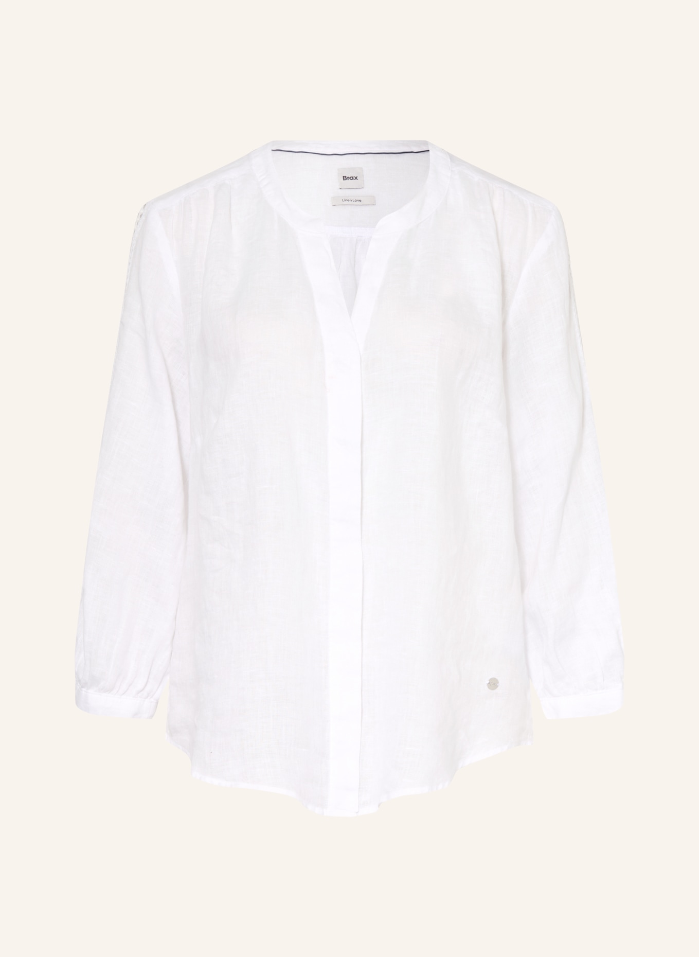 BRAX Leinenbluse VELIA mit 3/4-Arm: WEISS