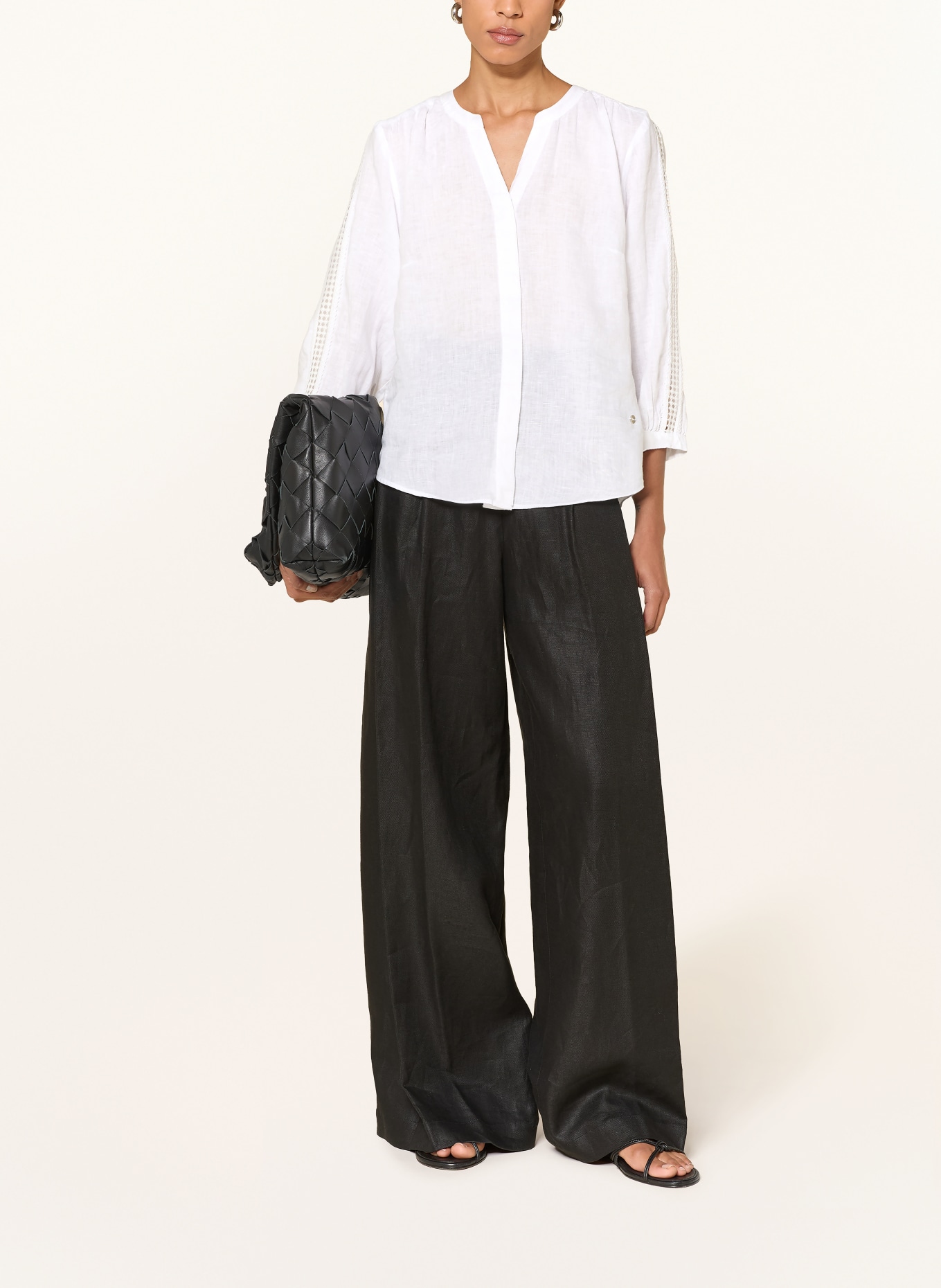 BRAX Leinenbluse VELIA mit 3/4-Arm: WEISS