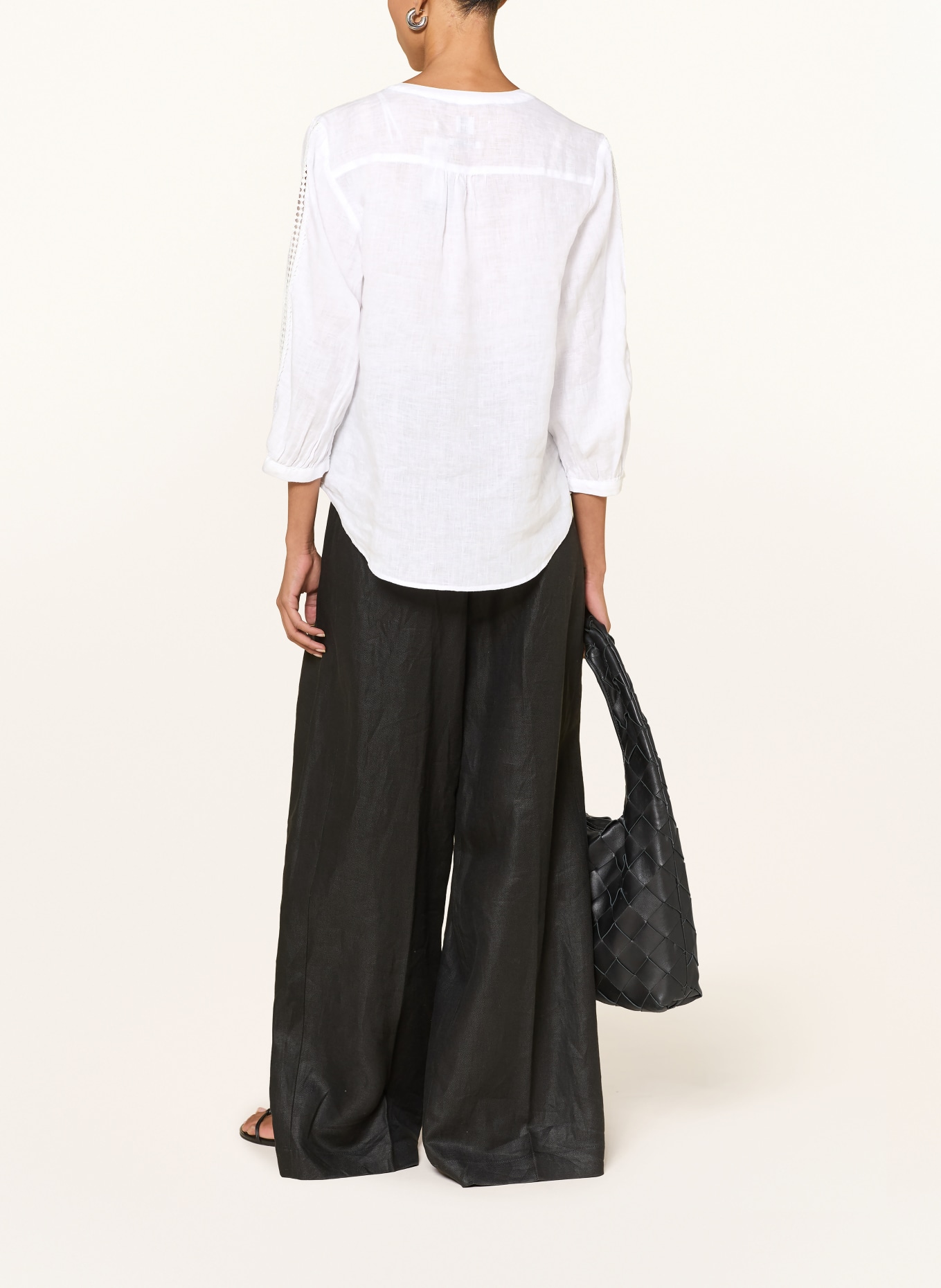 BRAX Leinenbluse VELIA mit 3/4-Arm: WEISS