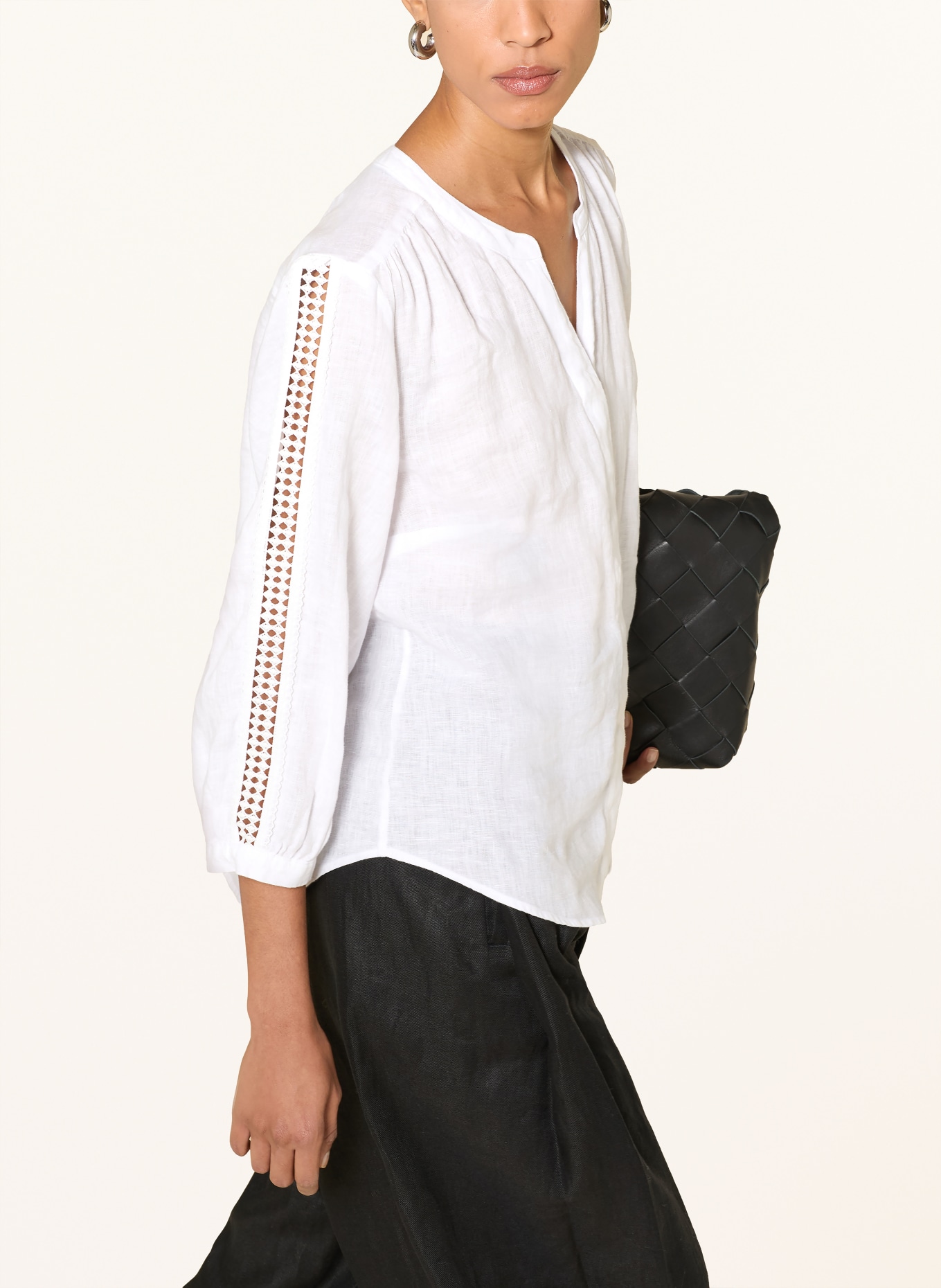 BRAX Leinenbluse VELIA mit 3/4-Arm: WEISS