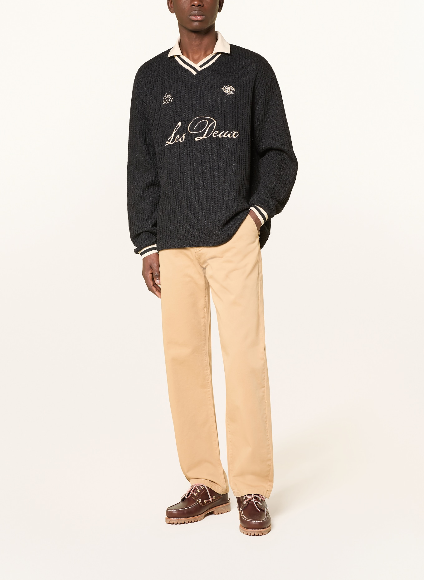 LES DEUX Spodnie chino o regularnym kroju: BEŻOWY