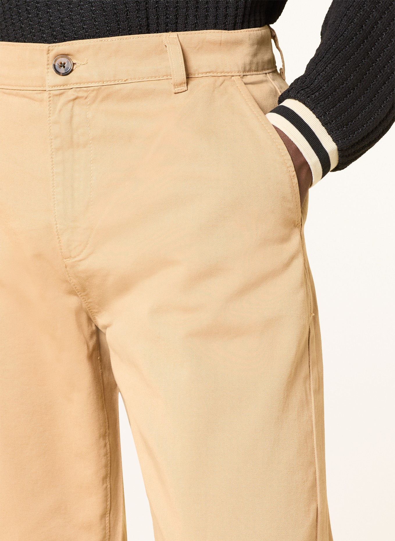 LES DEUX Spodnie chino o regularnym kroju: BEŻOWY