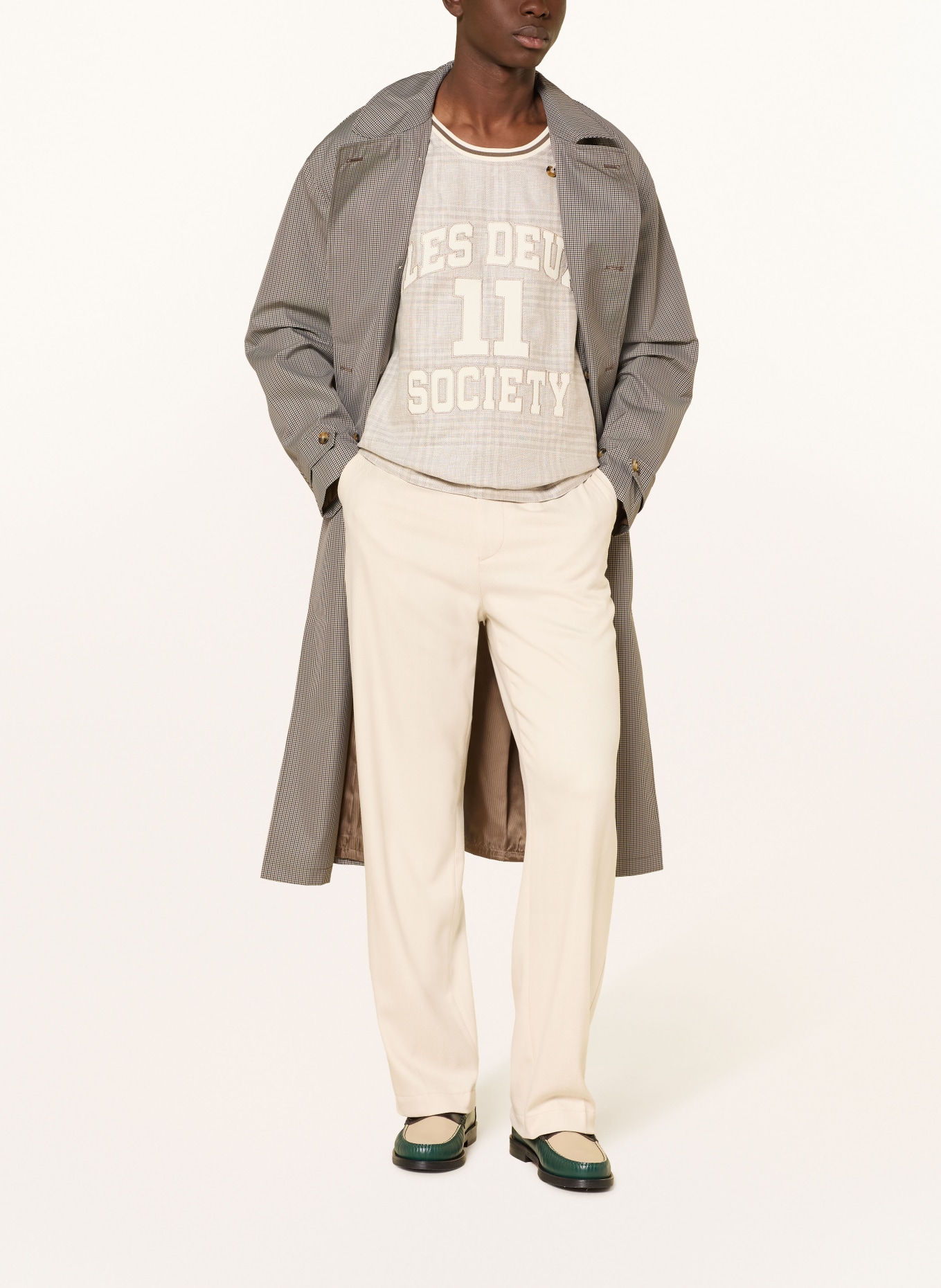 LES DEUX Pantalon chino coupe classique: MARRON CLAIR