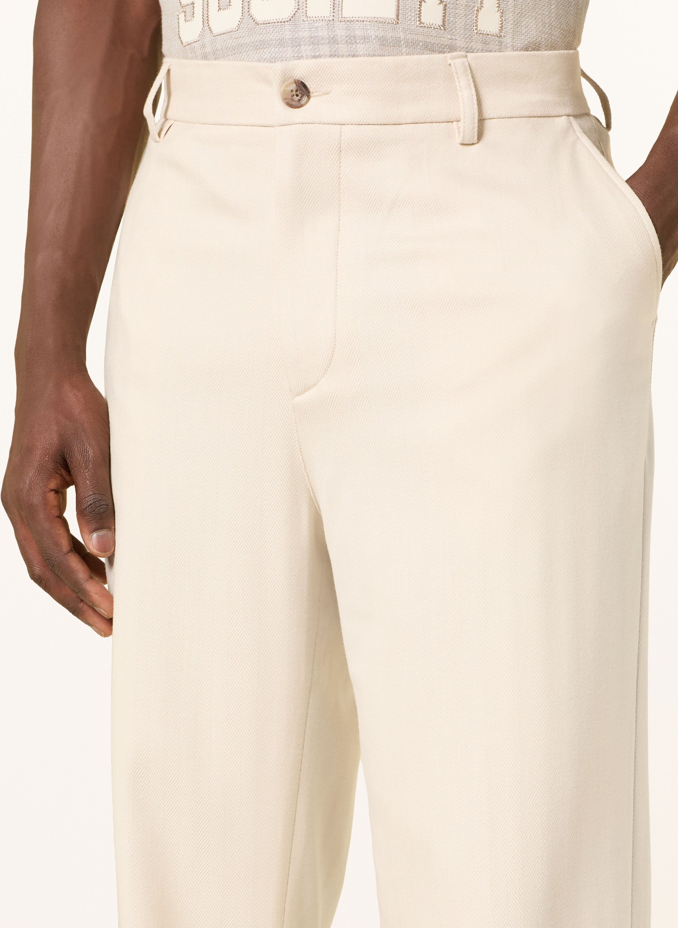 LES DEUX Pantalon chino coupe classique: MARRON CLAIR