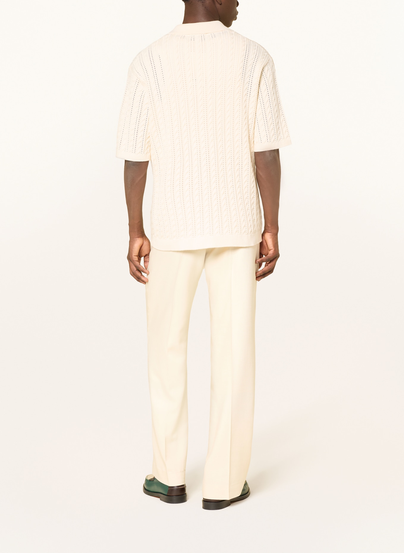 LES DEUX Strickhemd Regular Fit: ECRU