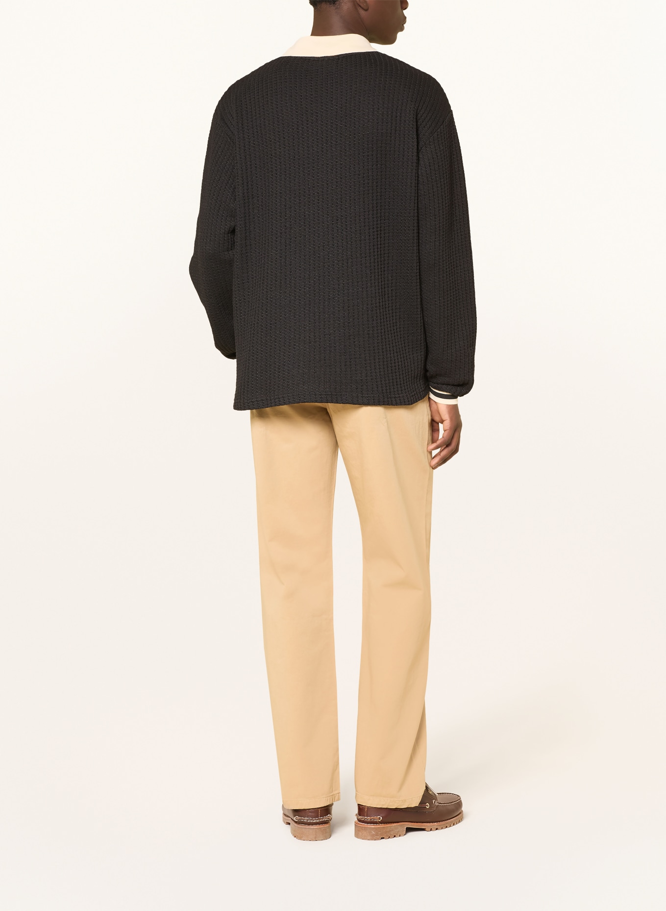 LES DEUX Pullover: SCHWARZ / ECRU