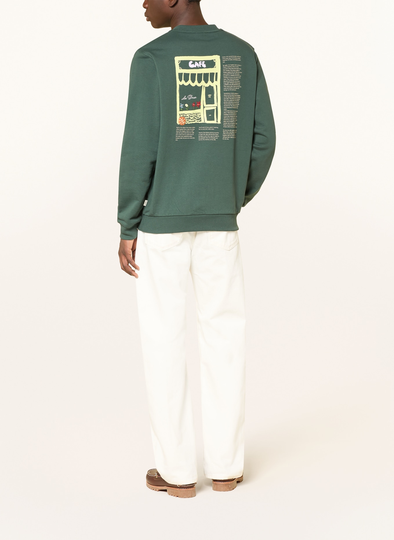 LES DEUX Sweatshirt CAFÉ: DUNKELGRÜN