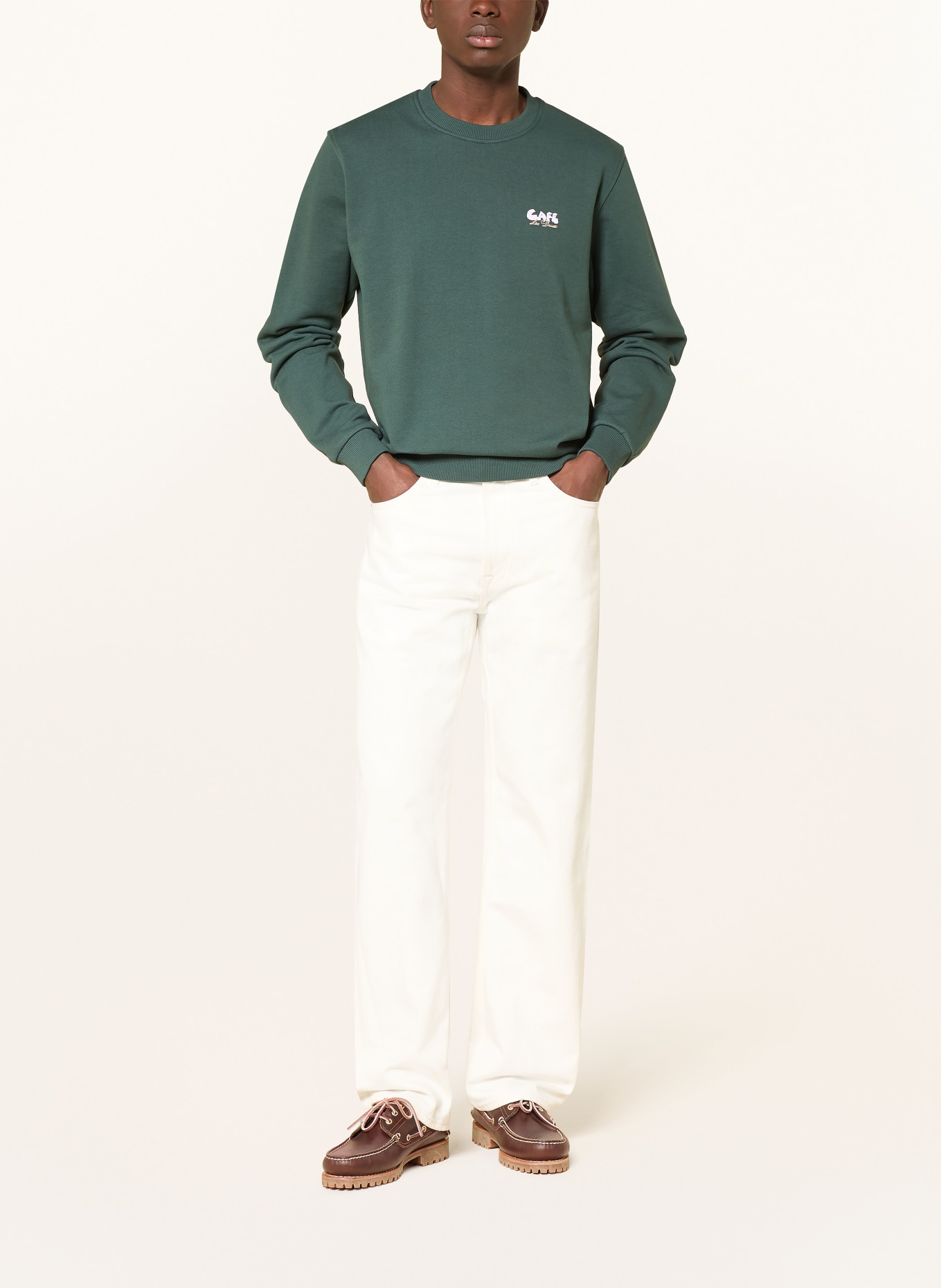 LES DEUX Sweatshirt CAFÉ: DUNKELGRÜN