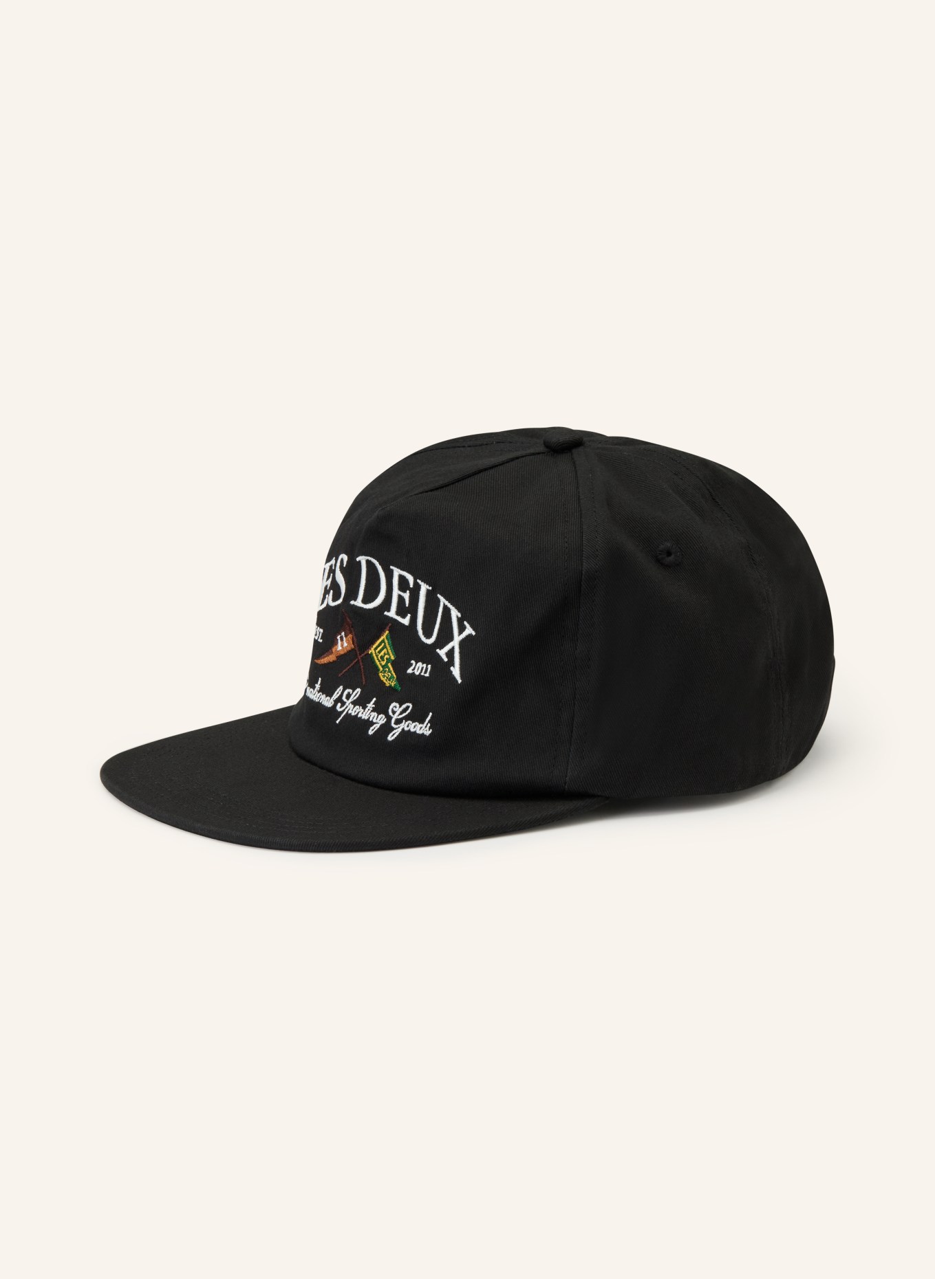 LES DEUX Cap IVY LEAGUE TWILL LETTERMAN CAP: BLACK