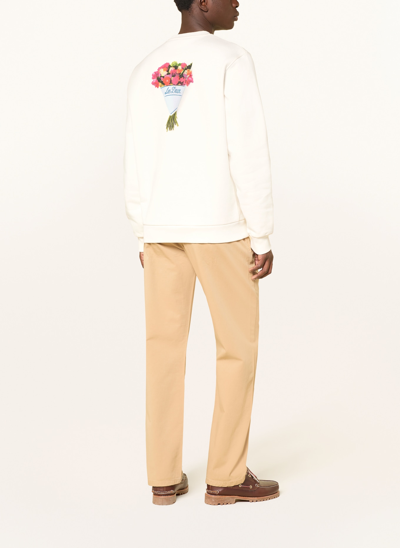 LES DEUX Sweatshirt BOUQUET: ECRU / PINK / GRÜN