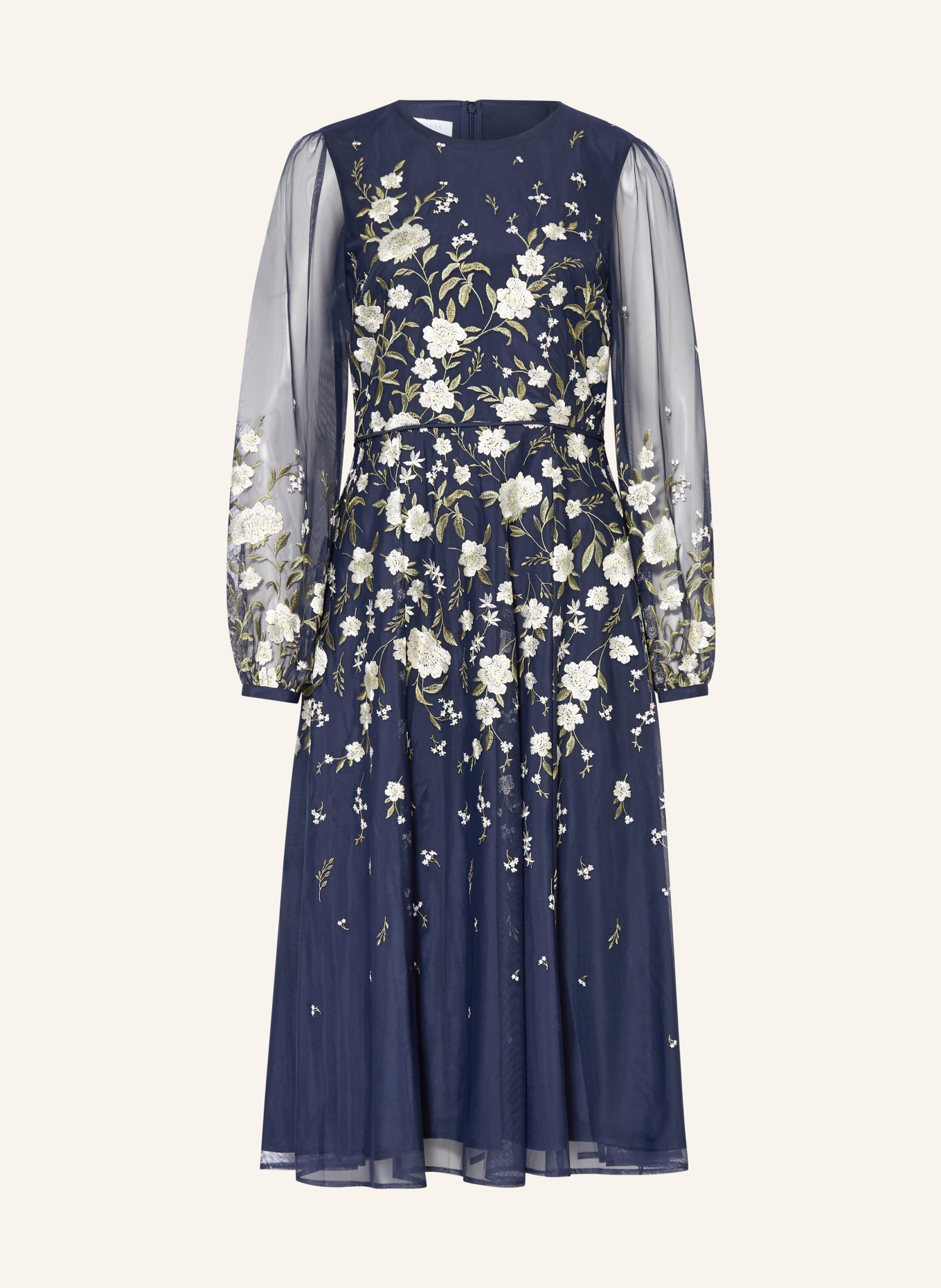 HOBBS Kleid LOIS: DUNKELBLAU / CREME / HELLGRÜN