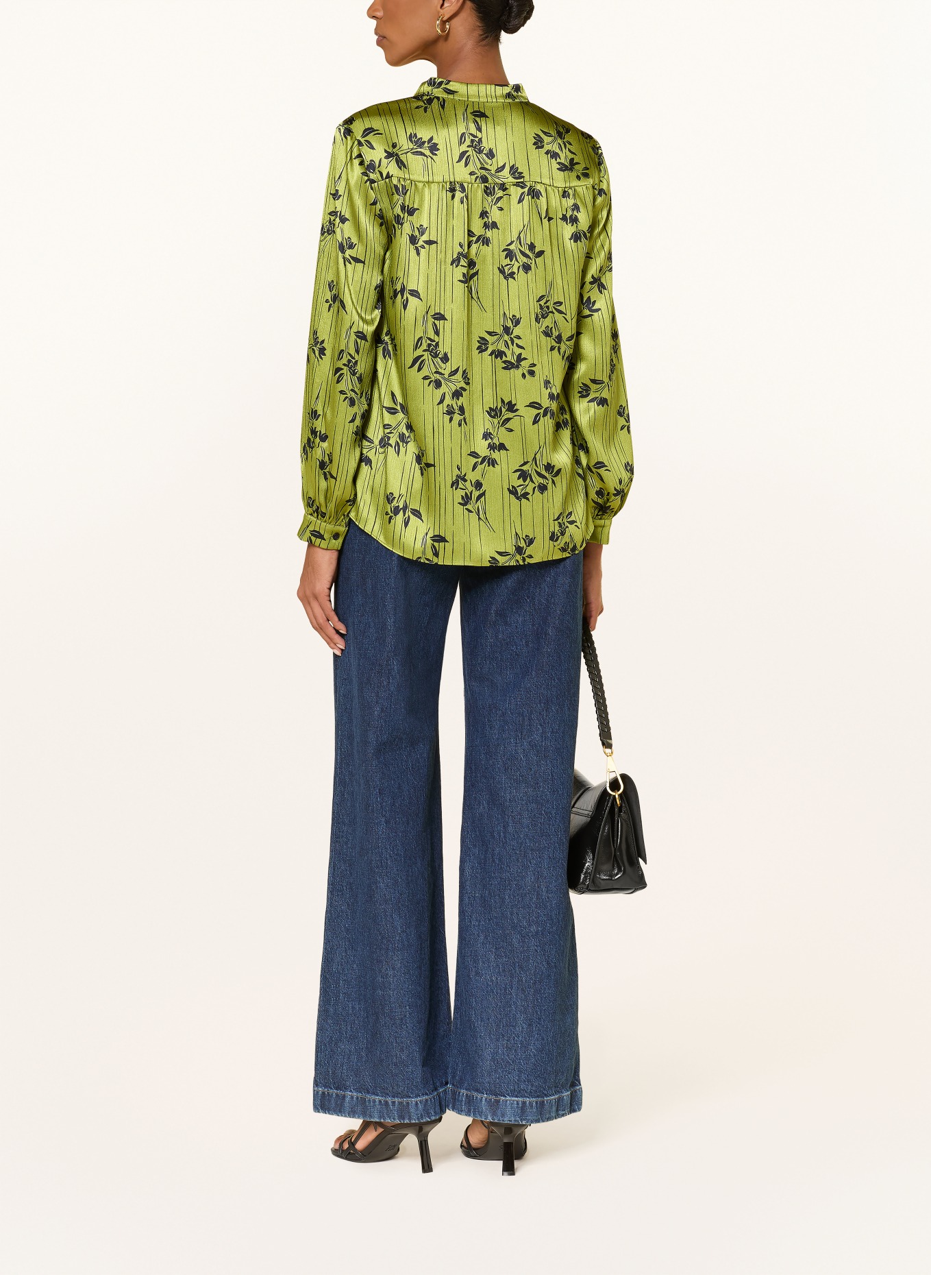 HOBBS Blusenshirt FARA: GRÜN / SCHWARZ