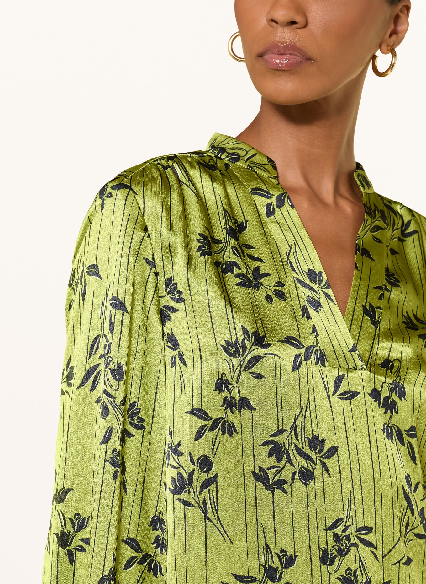 HOBBS Blusenshirt FARA: GRÜN / SCHWARZ