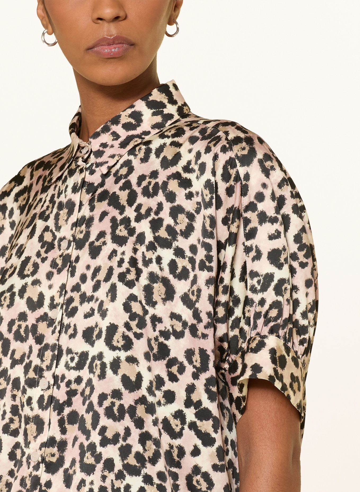 lilienfels Satin blouse: BEIGE / BLACK