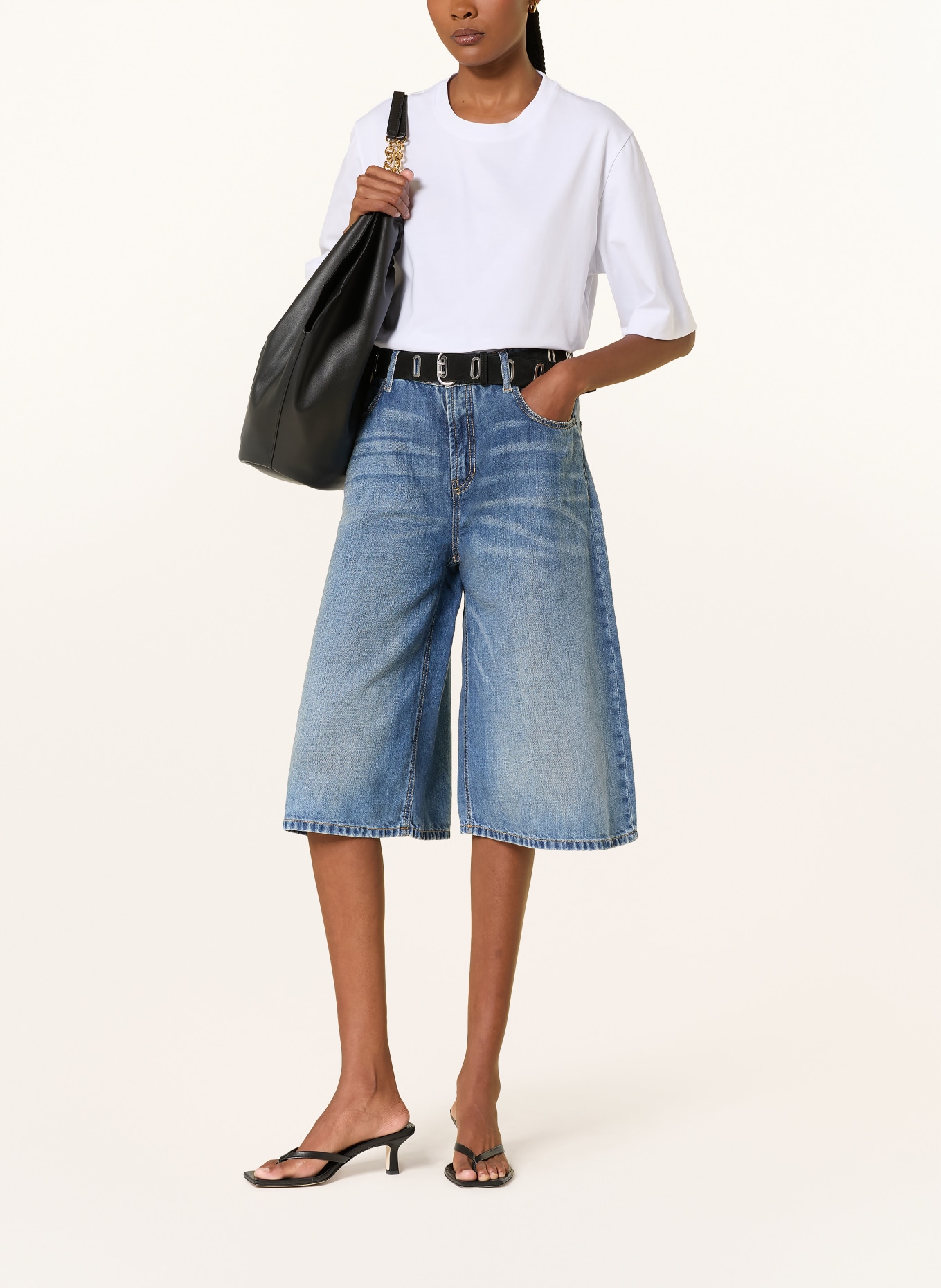 CAMBIO Džínové bermudy PALAZZO: 5194 city indigo