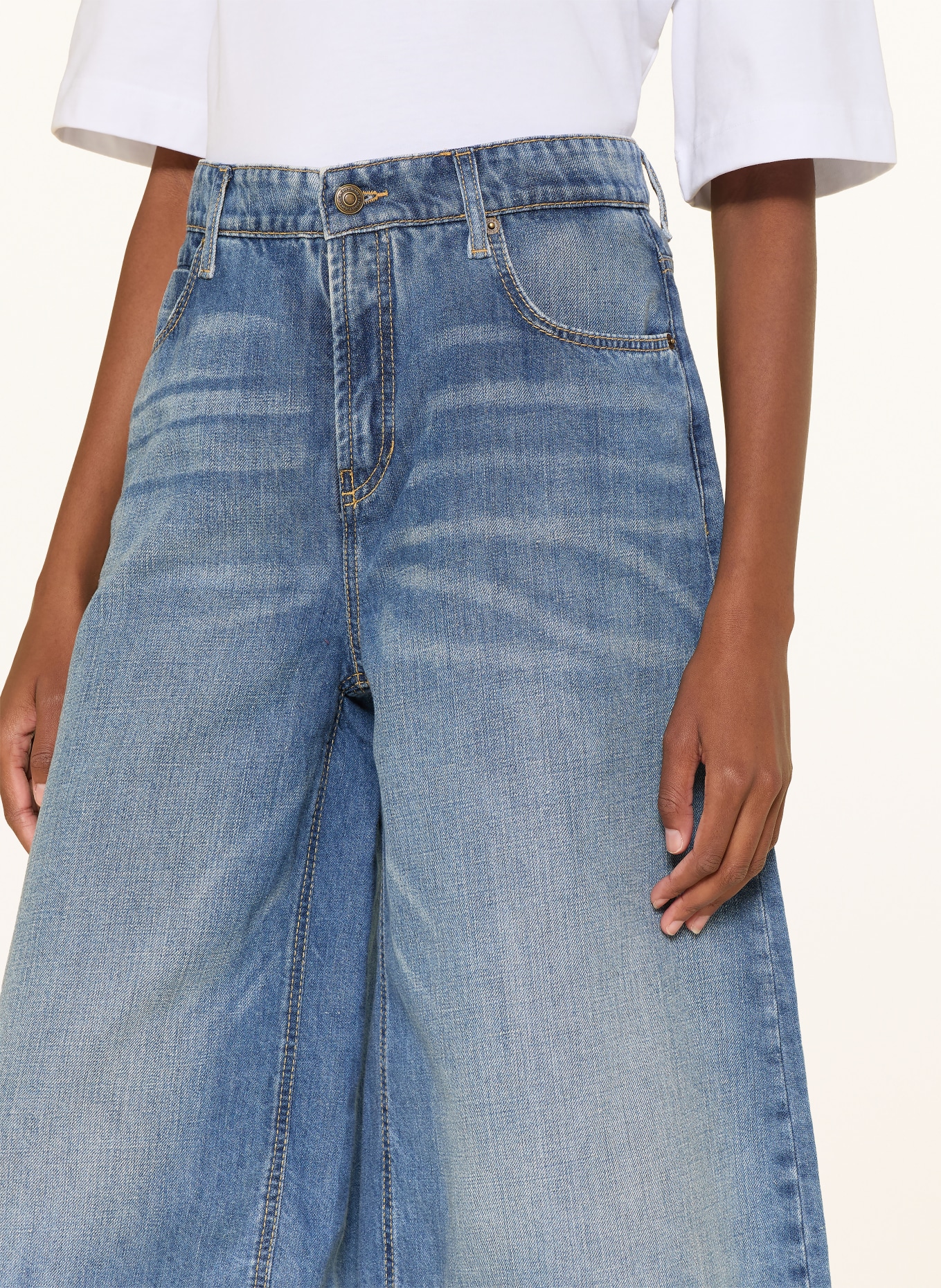 CAMBIO Džínové bermudy PALAZZO: 5194 city indigo