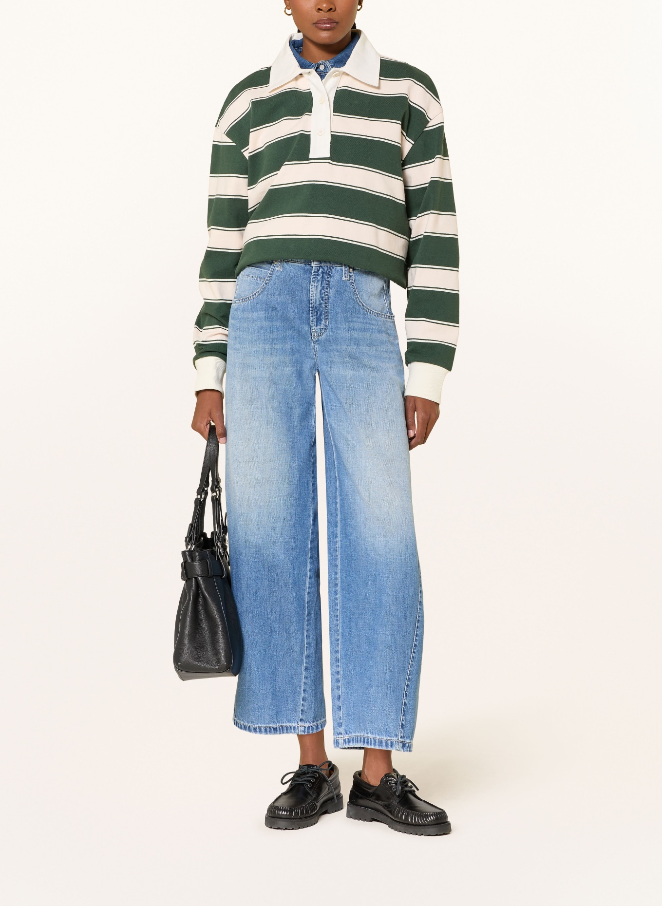 CAMBIO Džíny-culotte ORLA: 5212 steel wave