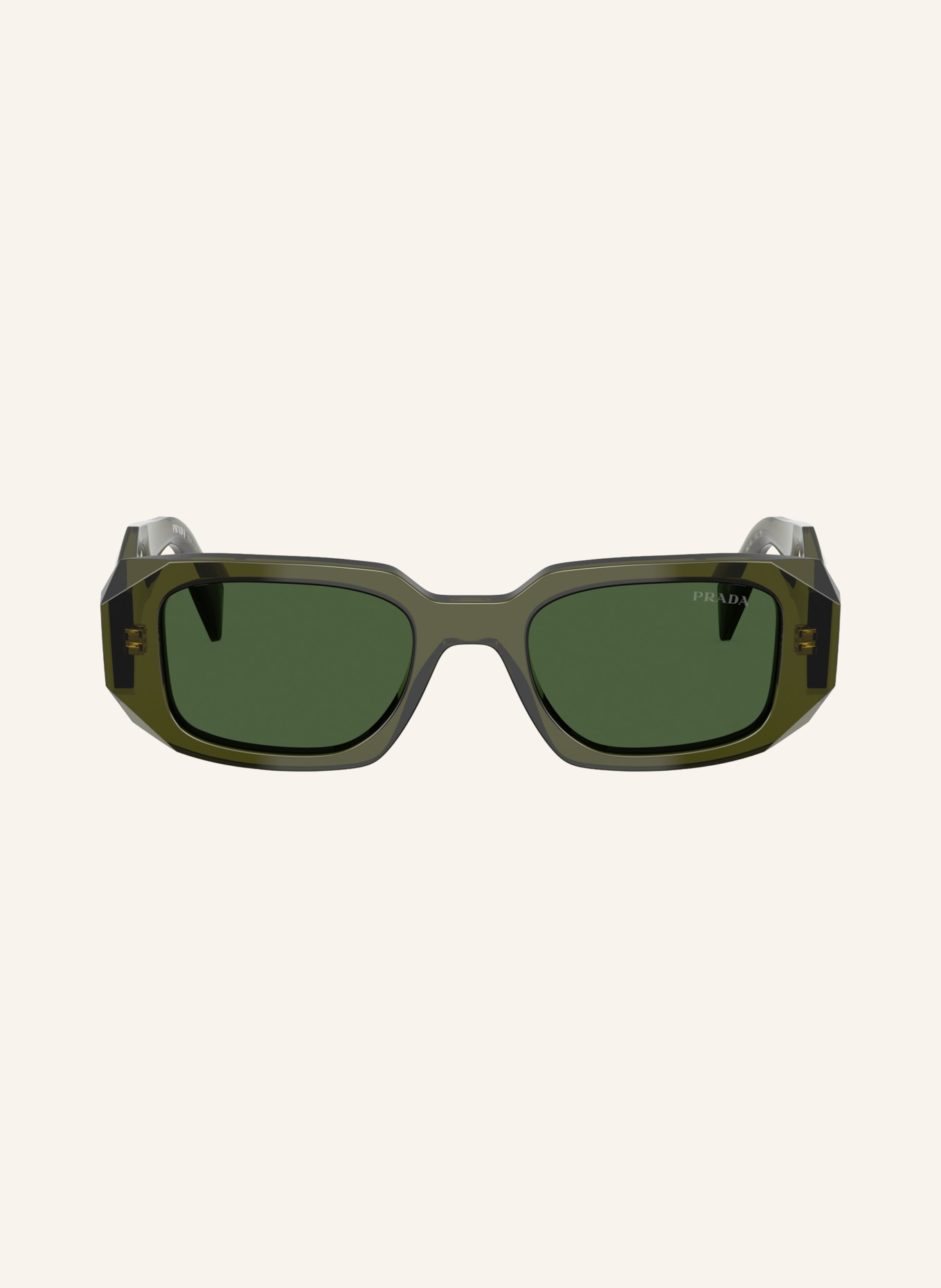PRADA PR 17WSF Sunglasses: OLIVE/ DARK GREEN