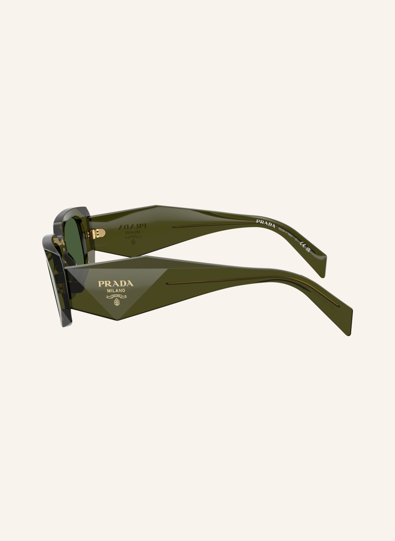 PRADA PR 17WSF Sunglasses: OLIVE/ DARK GREEN