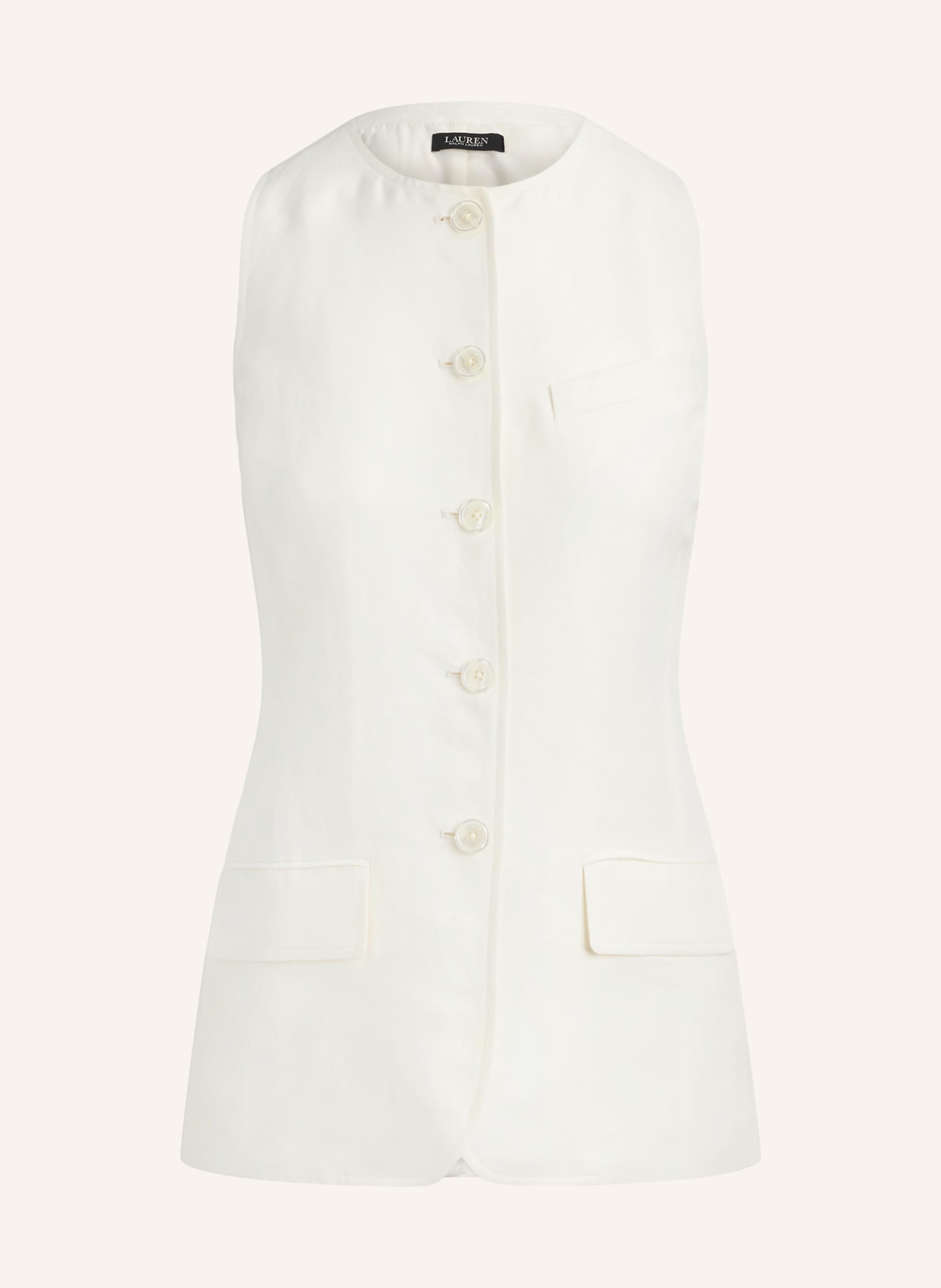 LAUREN RALPH LAUREN Blazervest met linnen: WIT