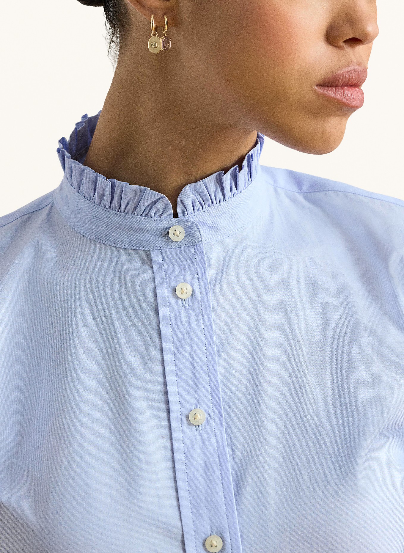 LAUREN RALPH LAUREN Blouse: BLEU CLAIR
