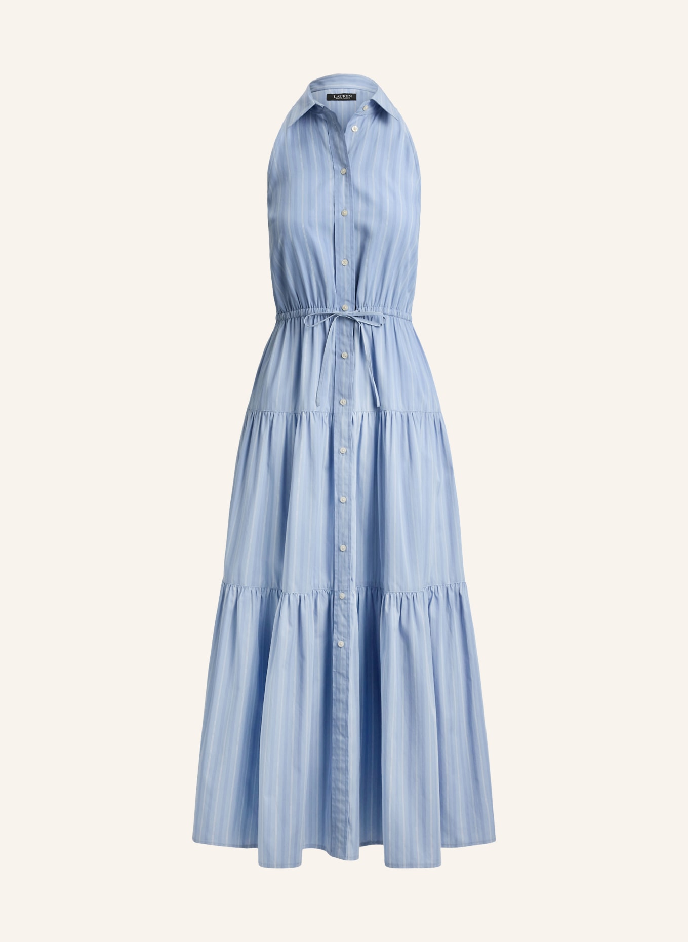 LAUREN RALPH LAUREN Shirt dress: LIGHT BLUE / WHITE
