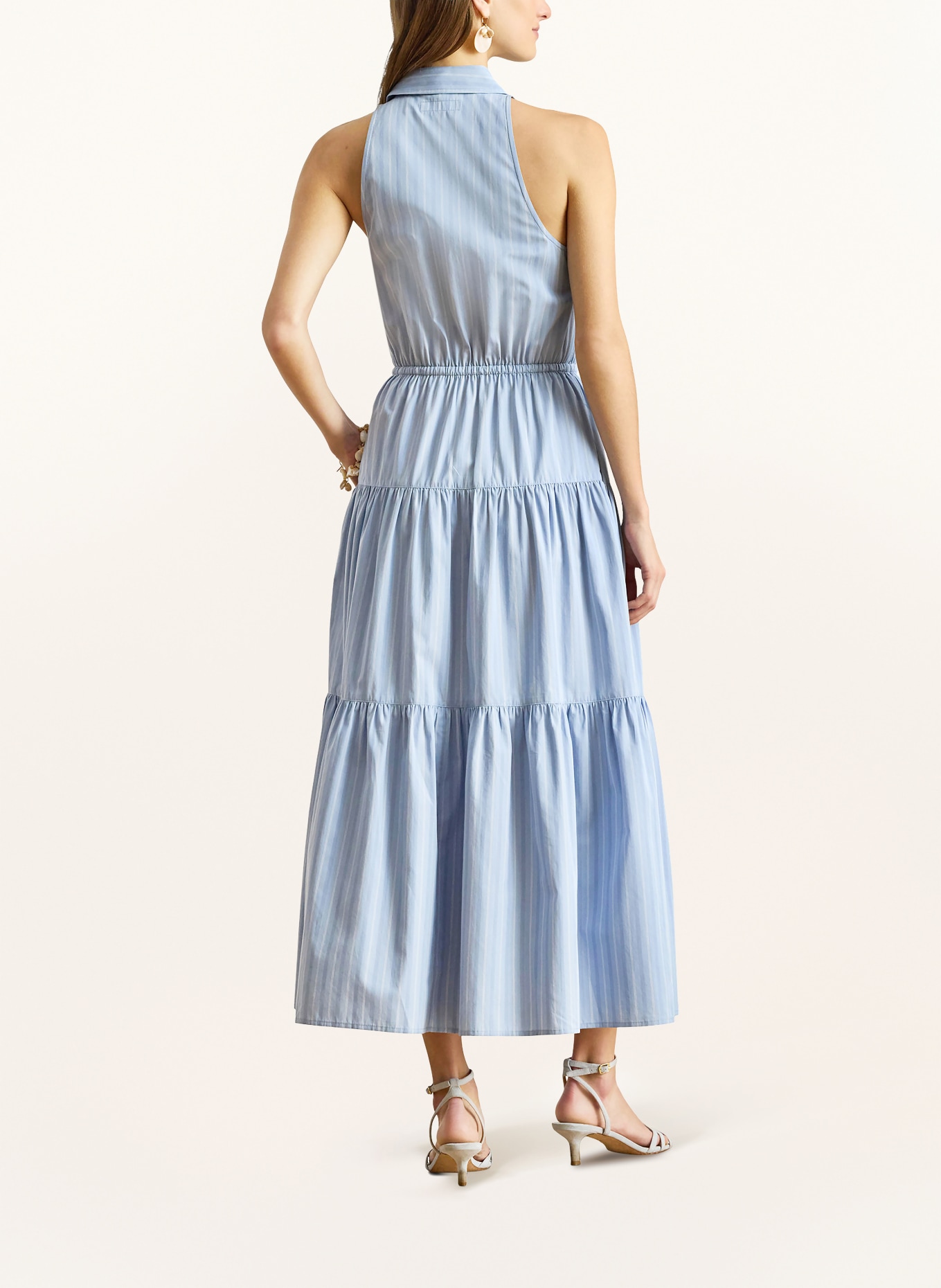 LAUREN RALPH LAUREN Shirt dress: LIGHT BLUE / WHITE