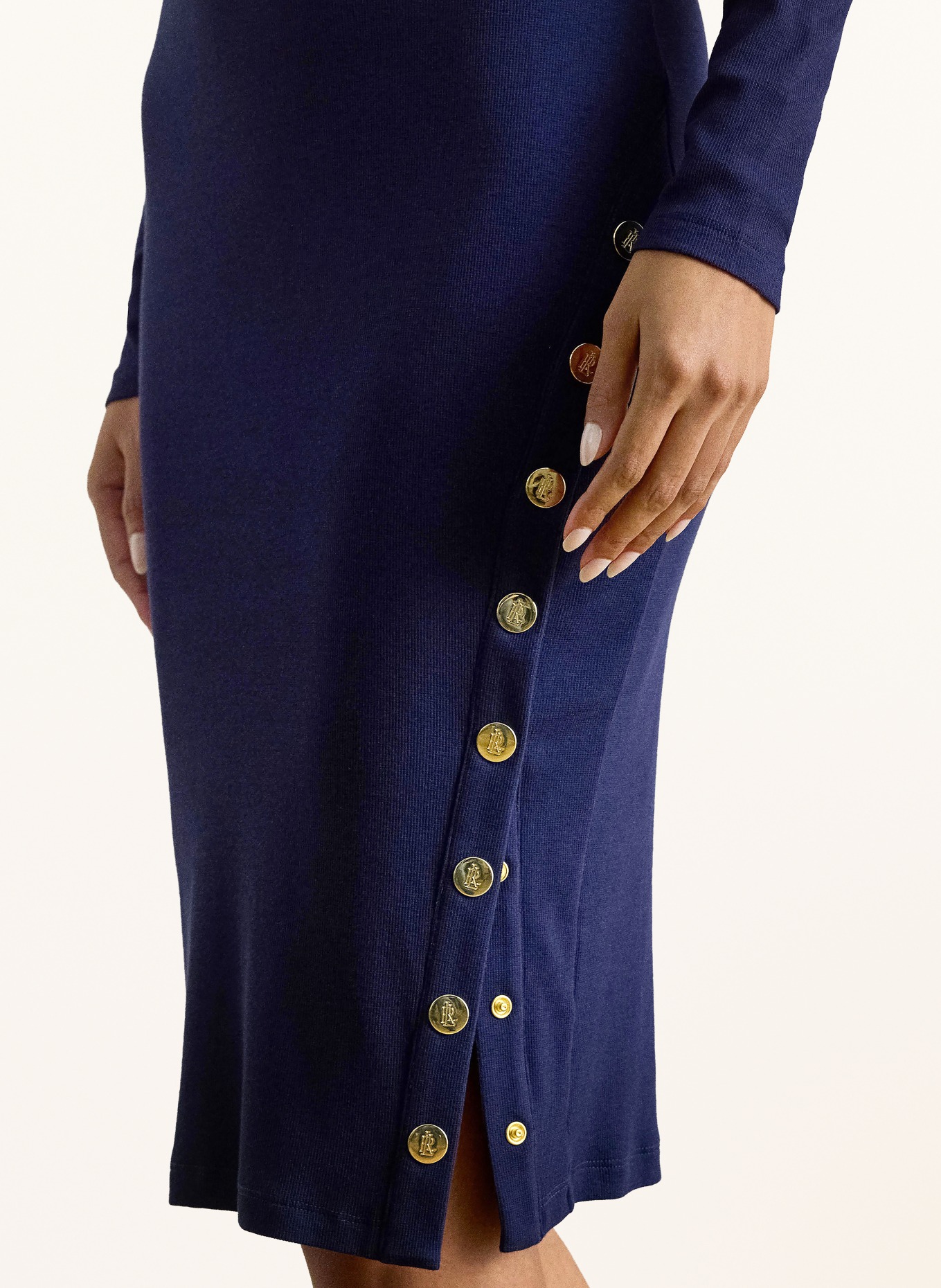 LAUREN RALPH LAUREN Jerseykleid: DUNKELBLAU