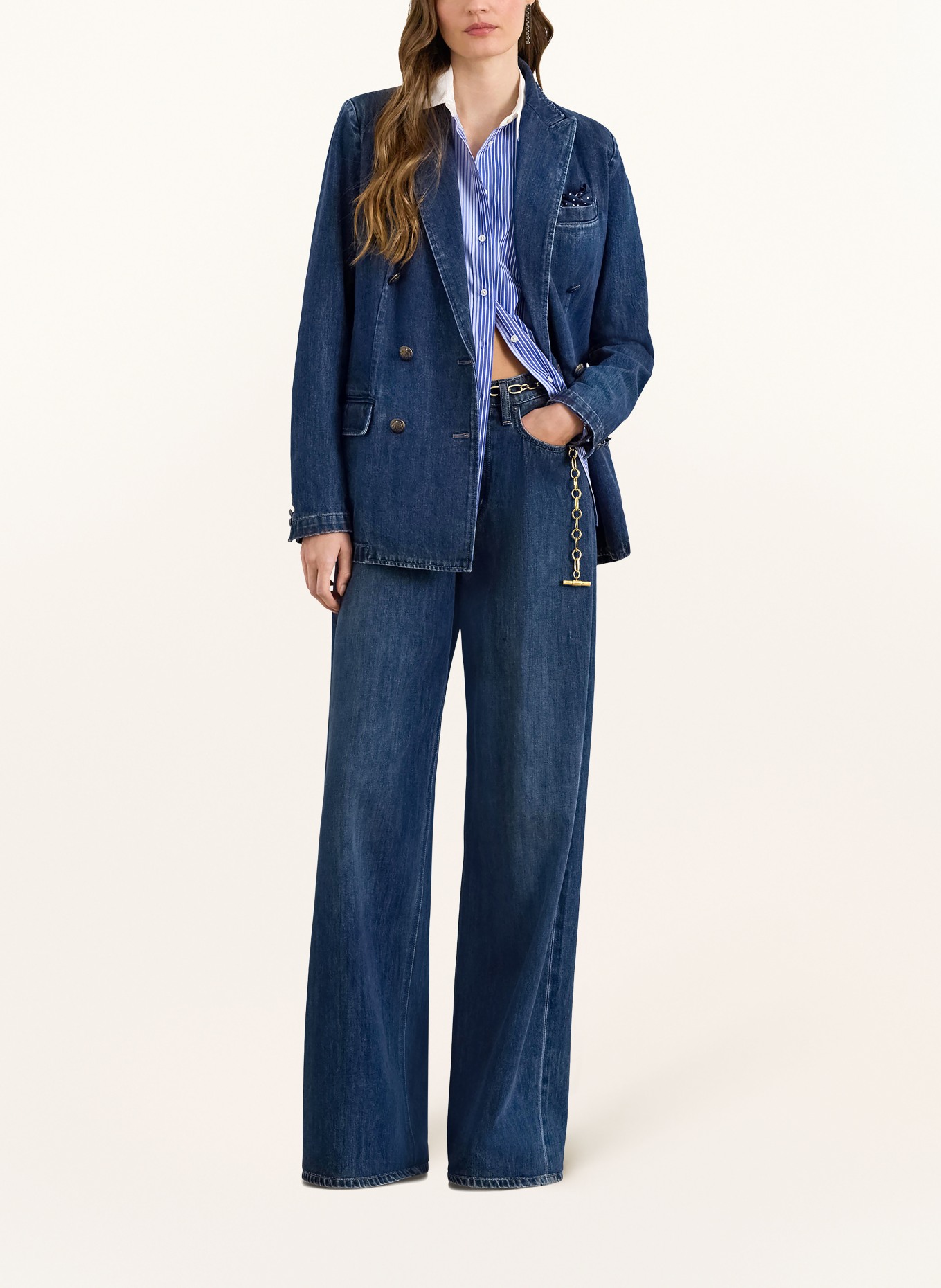 LAUREN RALPH LAUREN Jeans-Blazer: DUNKELBLAU