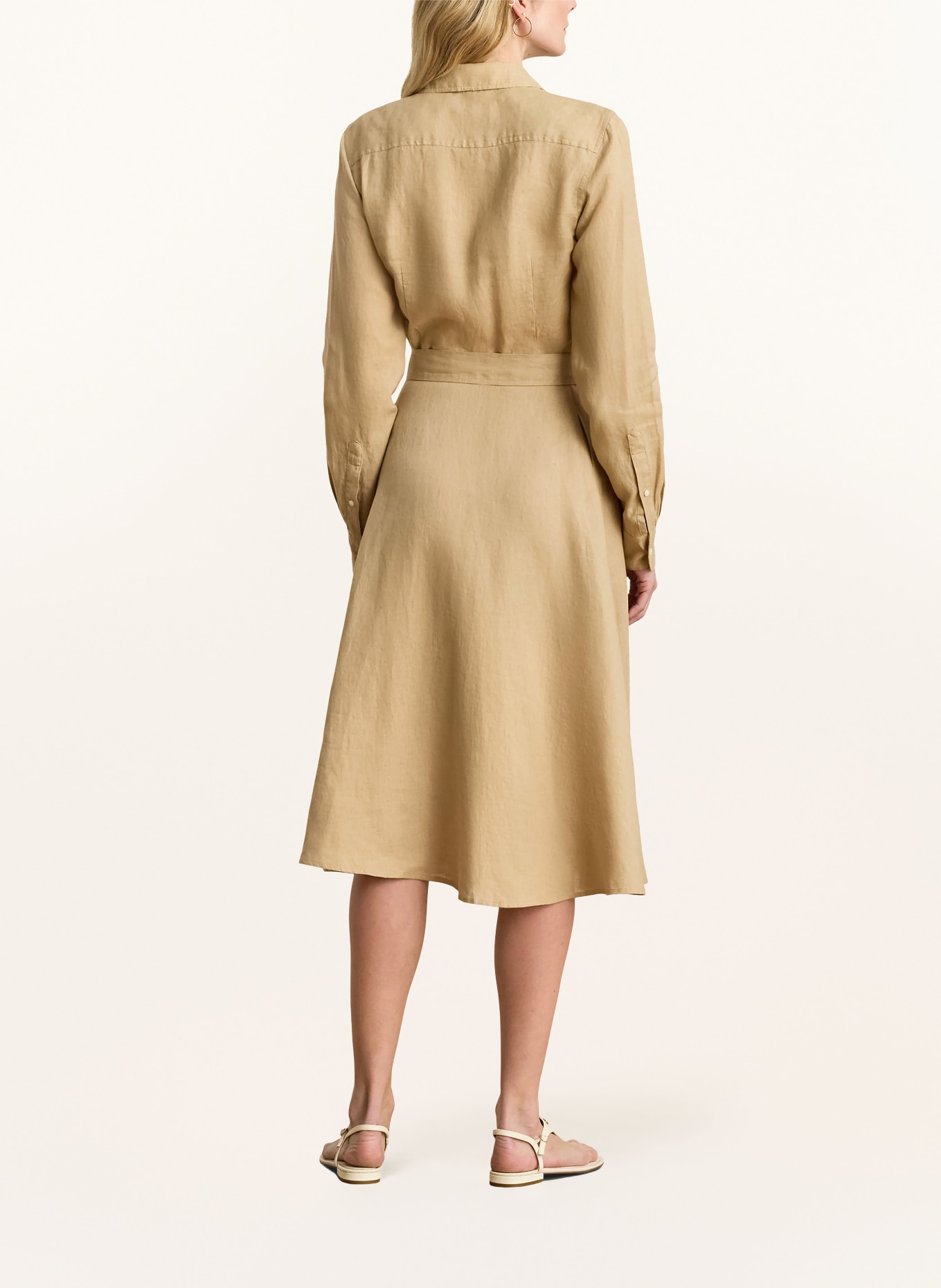 LAUREN RALPH LAUREN Linen shirt dress: BEIGE
