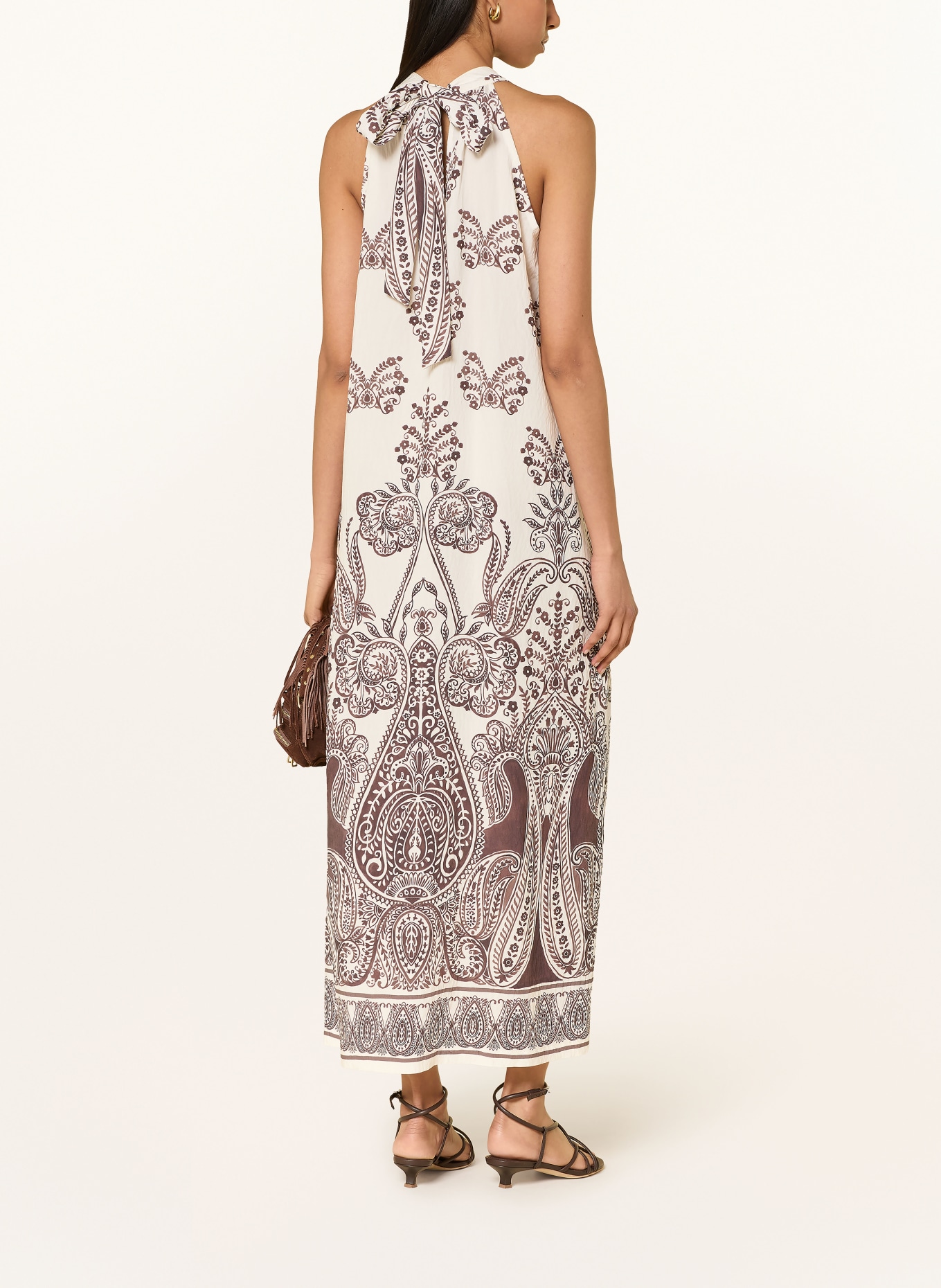 Ana Alcazar Kleid: CREME / DUNKELBRAUN