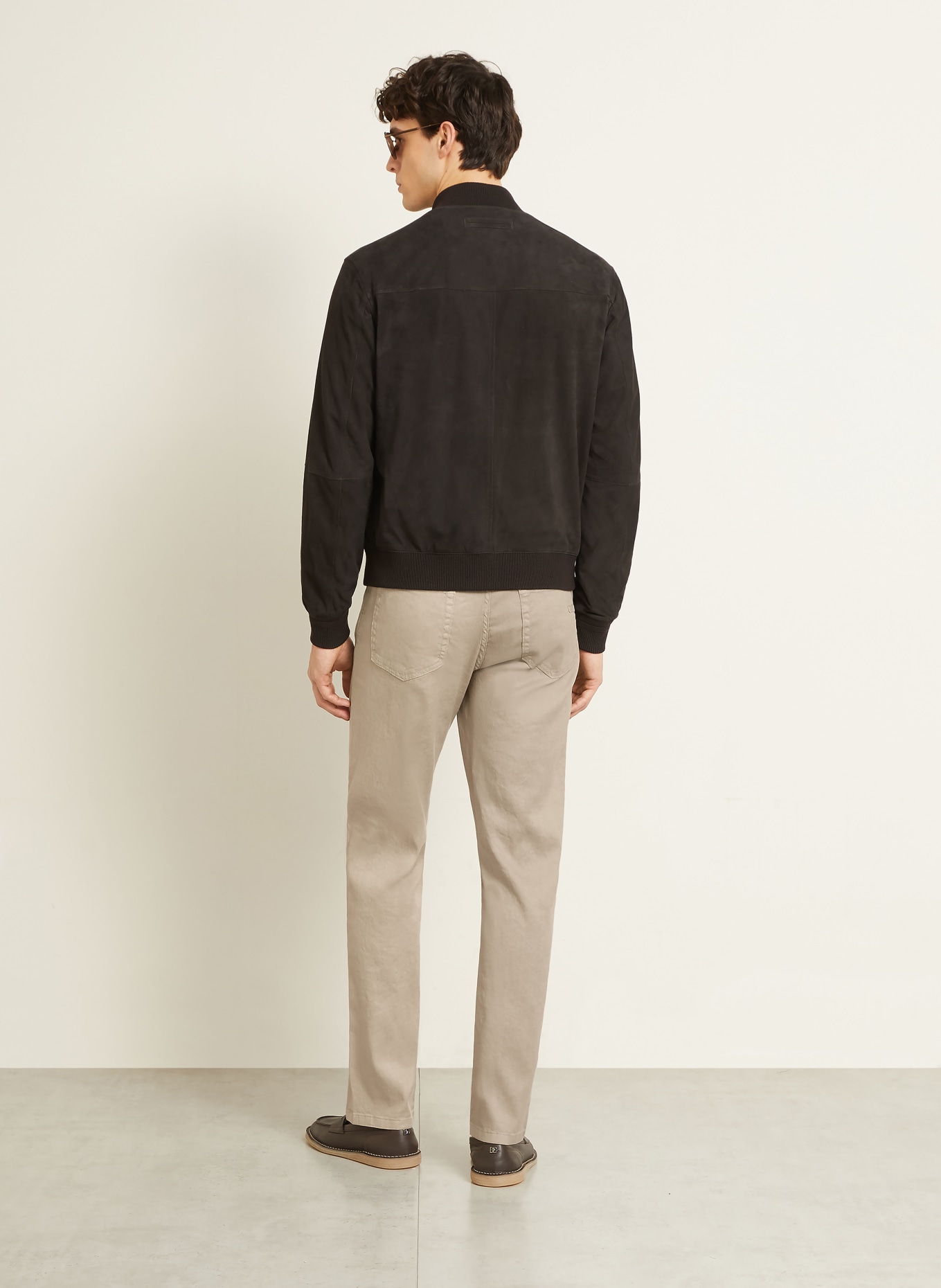 ZEGNA blouson en cuir: MARRON FONCÉ