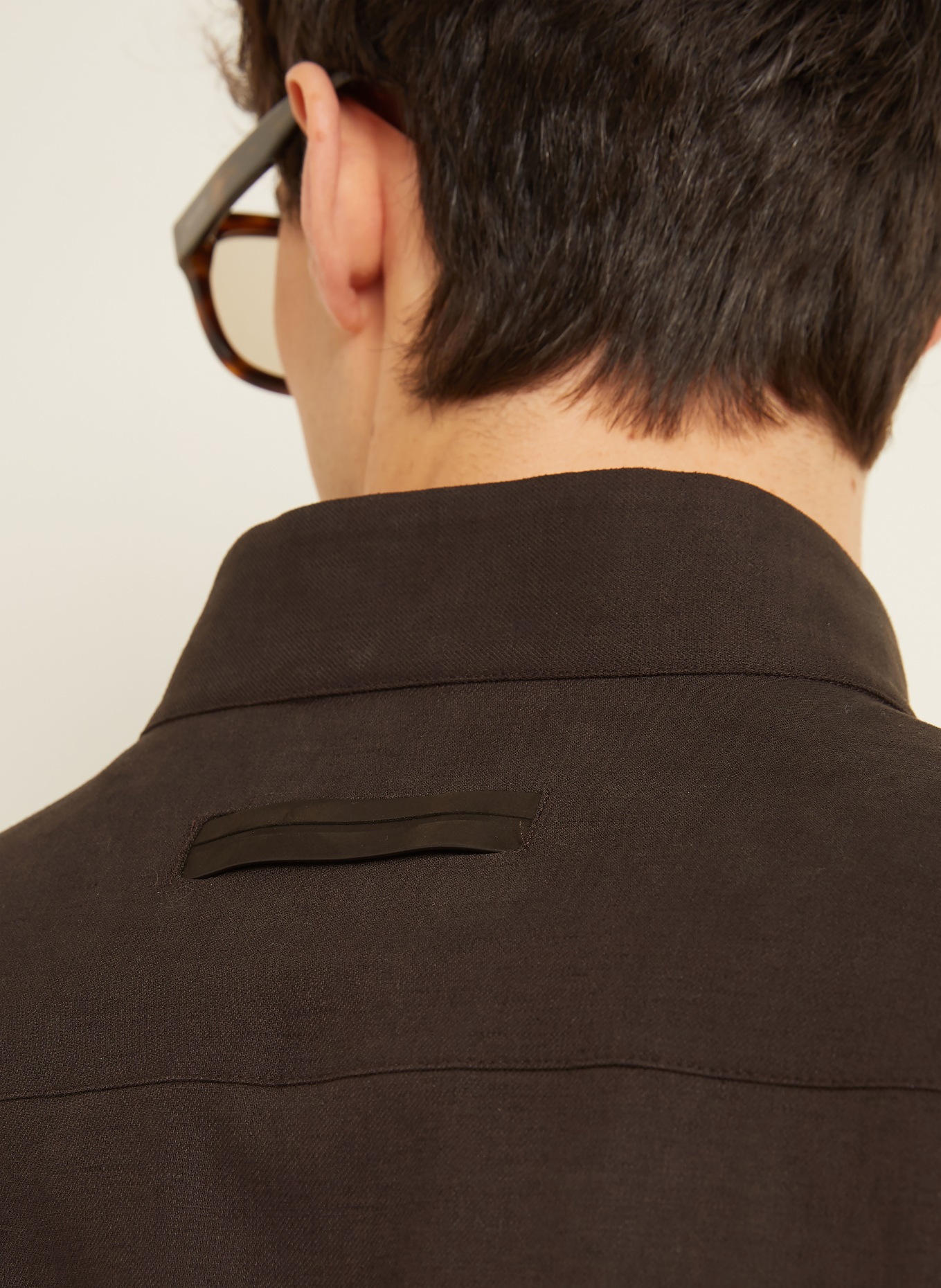 ZEGNA Overjacket aus Leinen: DUNKELBRAUN