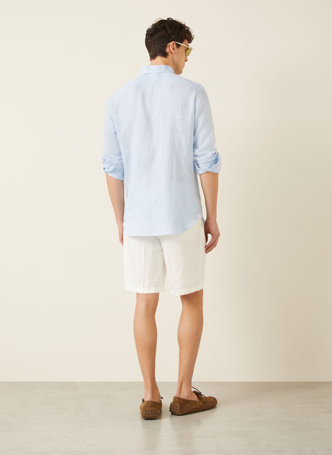 ZEGNA Linen Shirt, Regular Fit: LIGHT BLUE