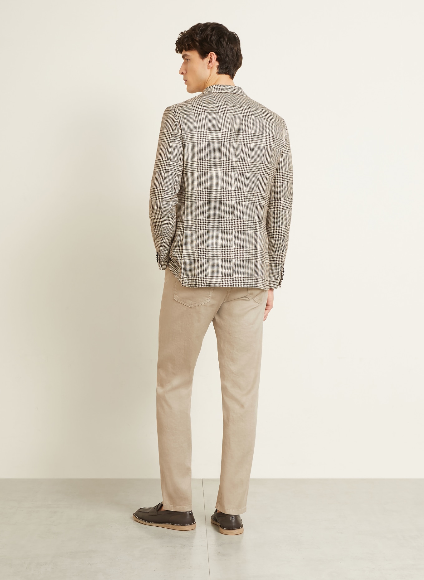 ZEGNA Slim fit pants with linen: N02 MID BEIGE SOLID