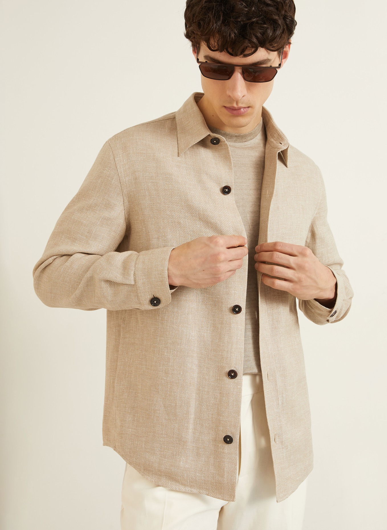 ZEGNA Surveste en cachemire: BEIGE